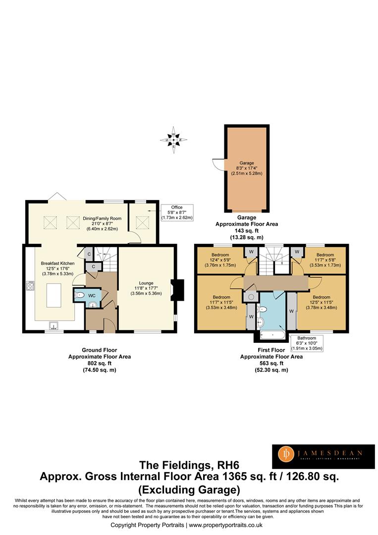 8, The Fieldings, Horley floorplan
