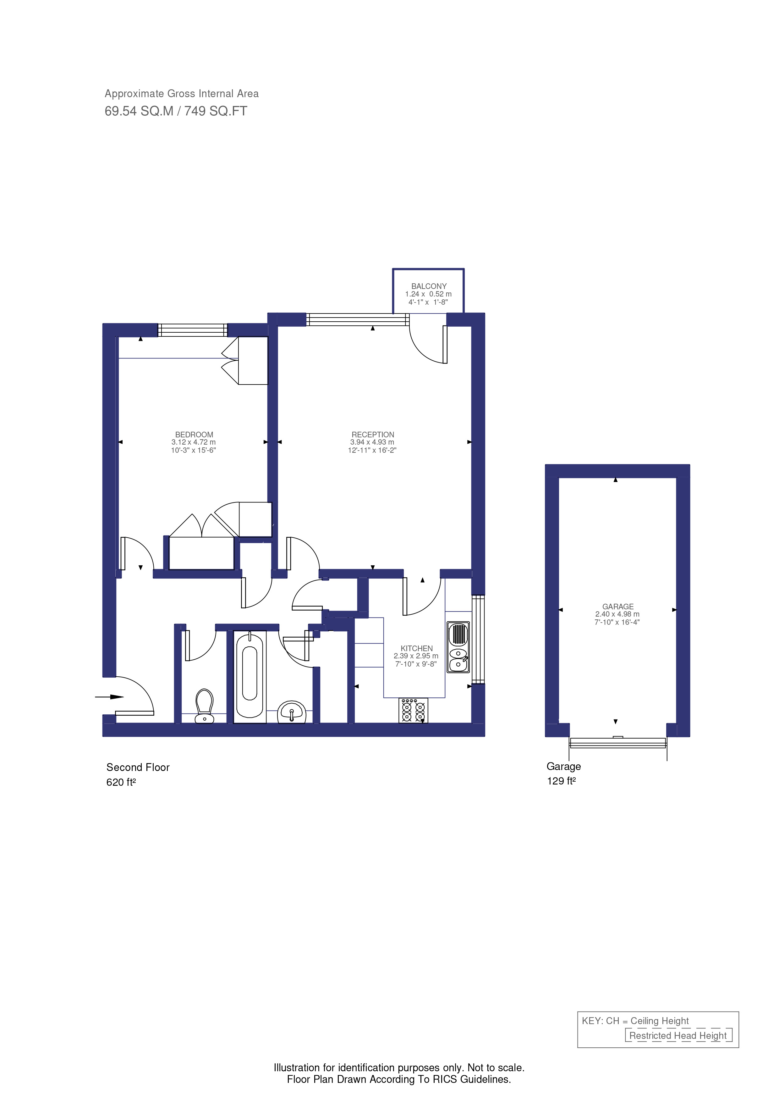 Flat 27, Oakdale, 6, Westgate Road, Beckenham floorplan
