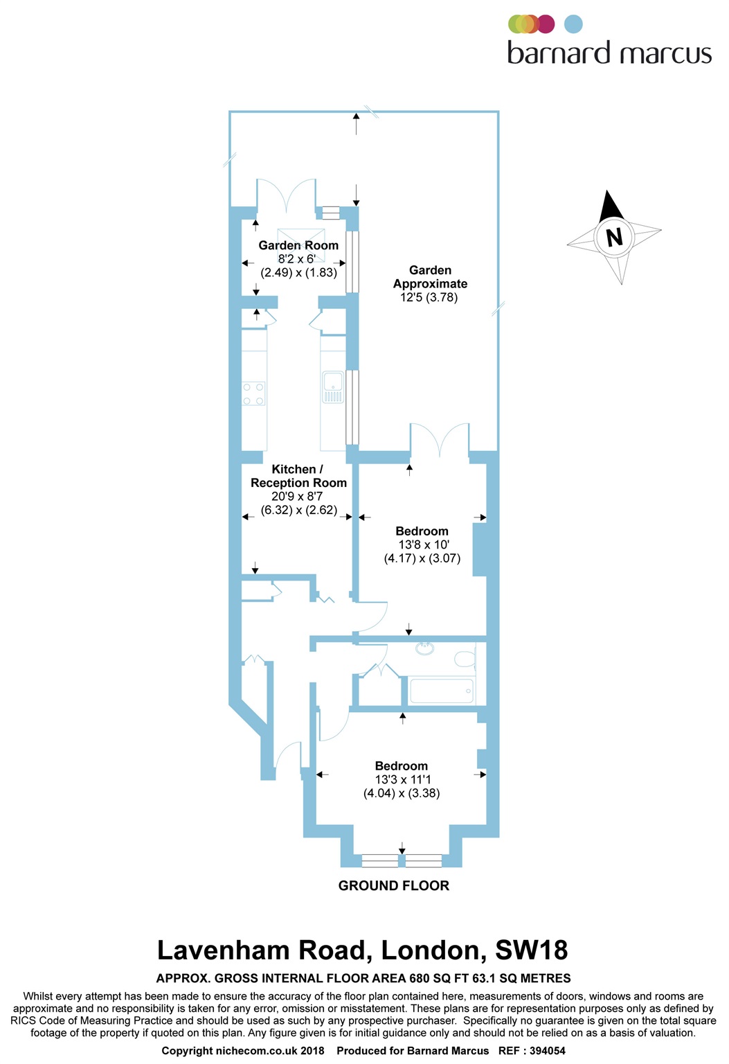 Lavenham Road, Southfields, London SW18, 2 bedroom flat for sale