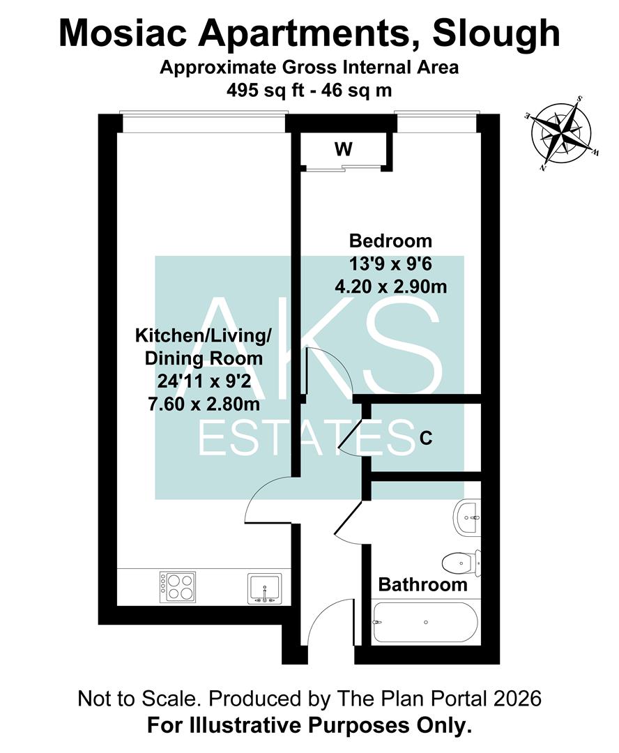 Flat 127, 26, High Street, Slough floorplan