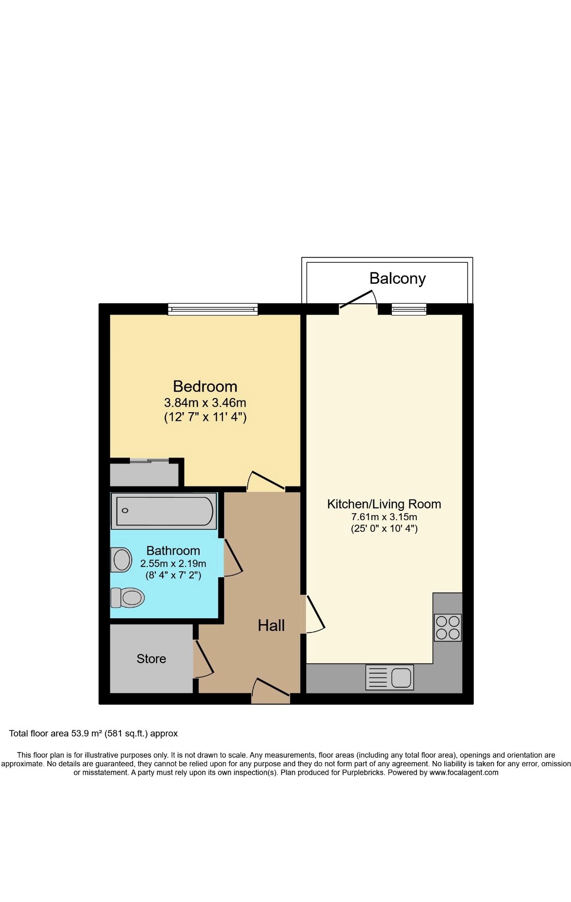3B Burnt Oak Broadway, London floorplan
