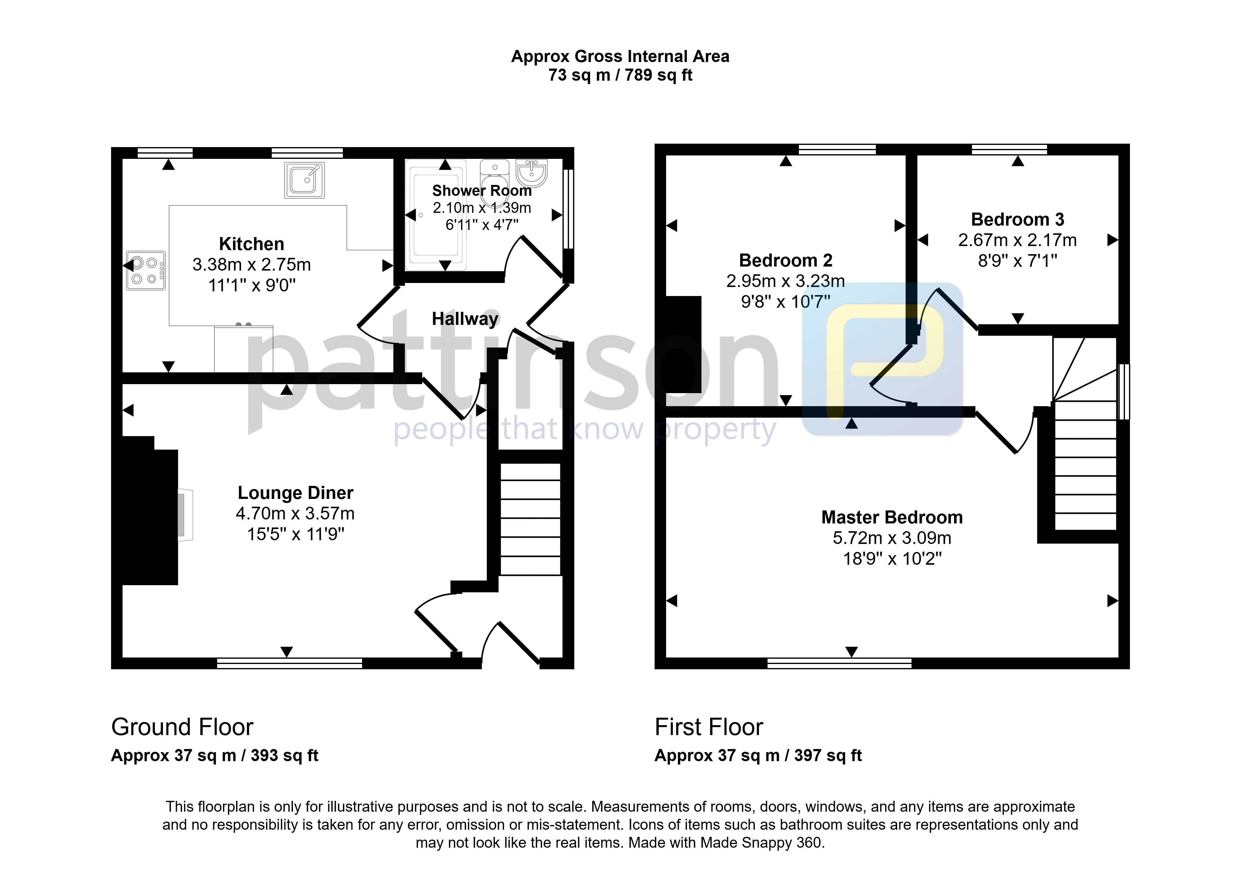 16, Oxford Road, Choppington floorplan