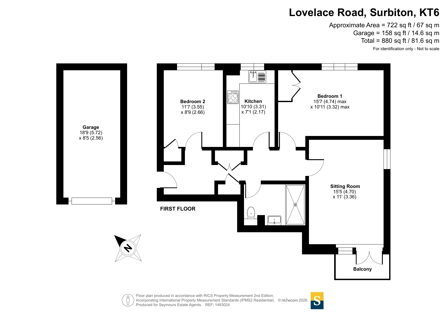 4 Nell Court,, Lovelace Road, Surbiton floorplan
