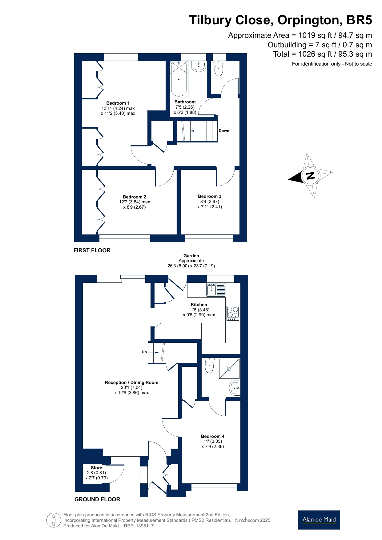 14, Tilbury Close, Orpington floorplan