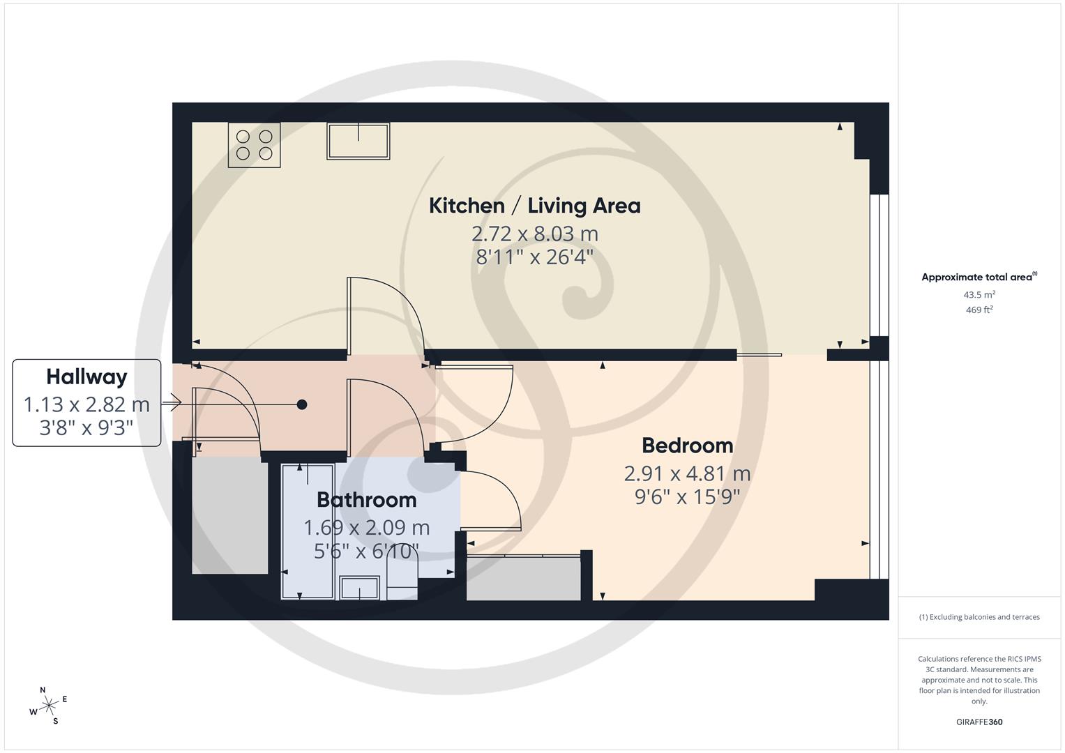 Apartment 2201, Bridgewater Place, Water Lane, Leeds floorplan