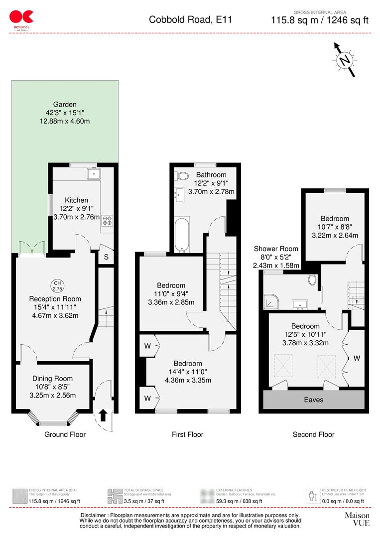 100, Cobbold Road, London floorplan