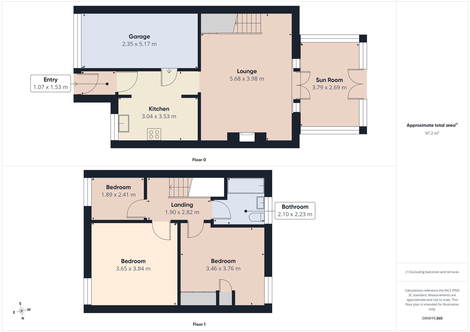 1 Berkshire Close, Newcastle Upon Tyne floorplan