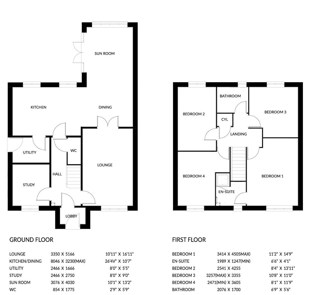 Plot 248 Citrine, Alexander Park, Louth floorplan