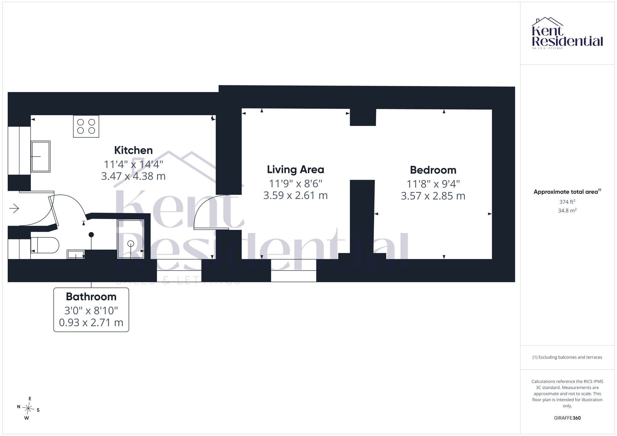 Flat 2, 149 New Road, Chatham floorplan