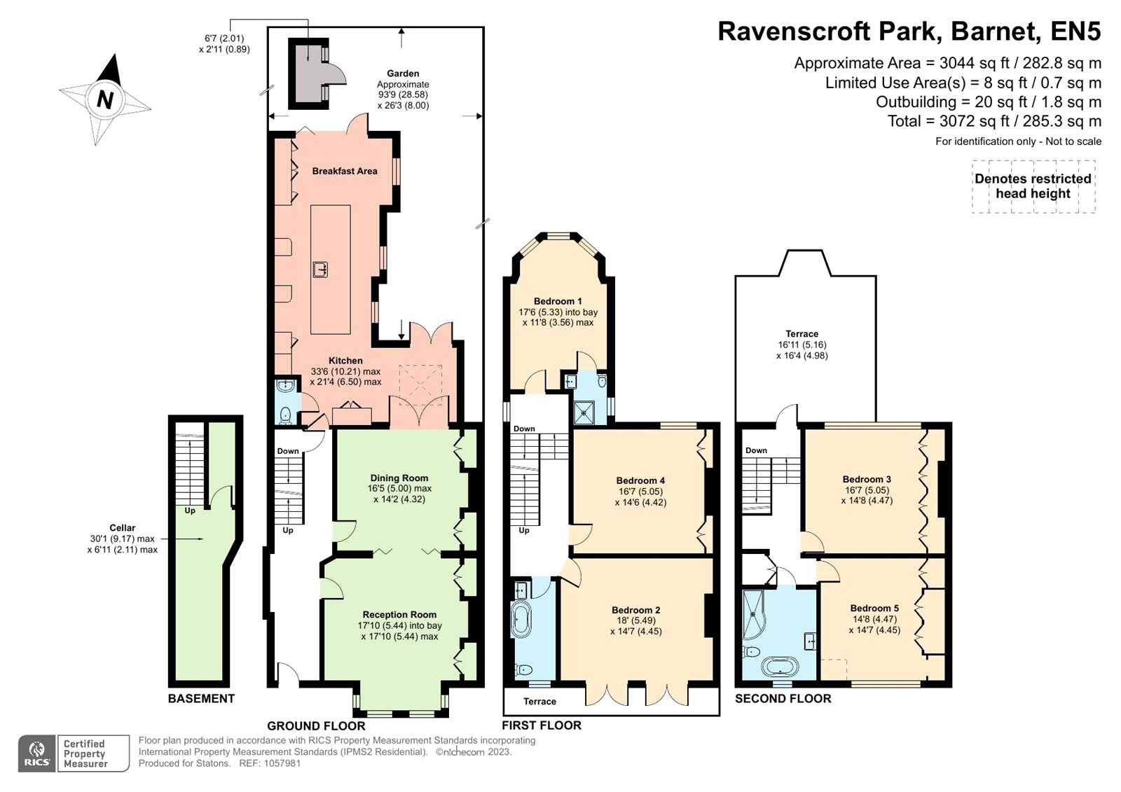 Ravenscroft Park, EN5, 5 bedroom terraced house for sale