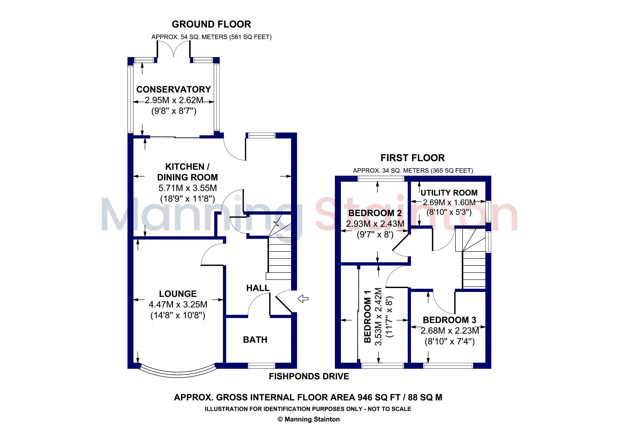 87, Fishponds Drive, Wakefield floorplan