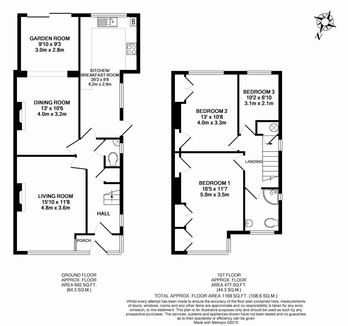 110, Eastcote Road, Ruislip floorplan