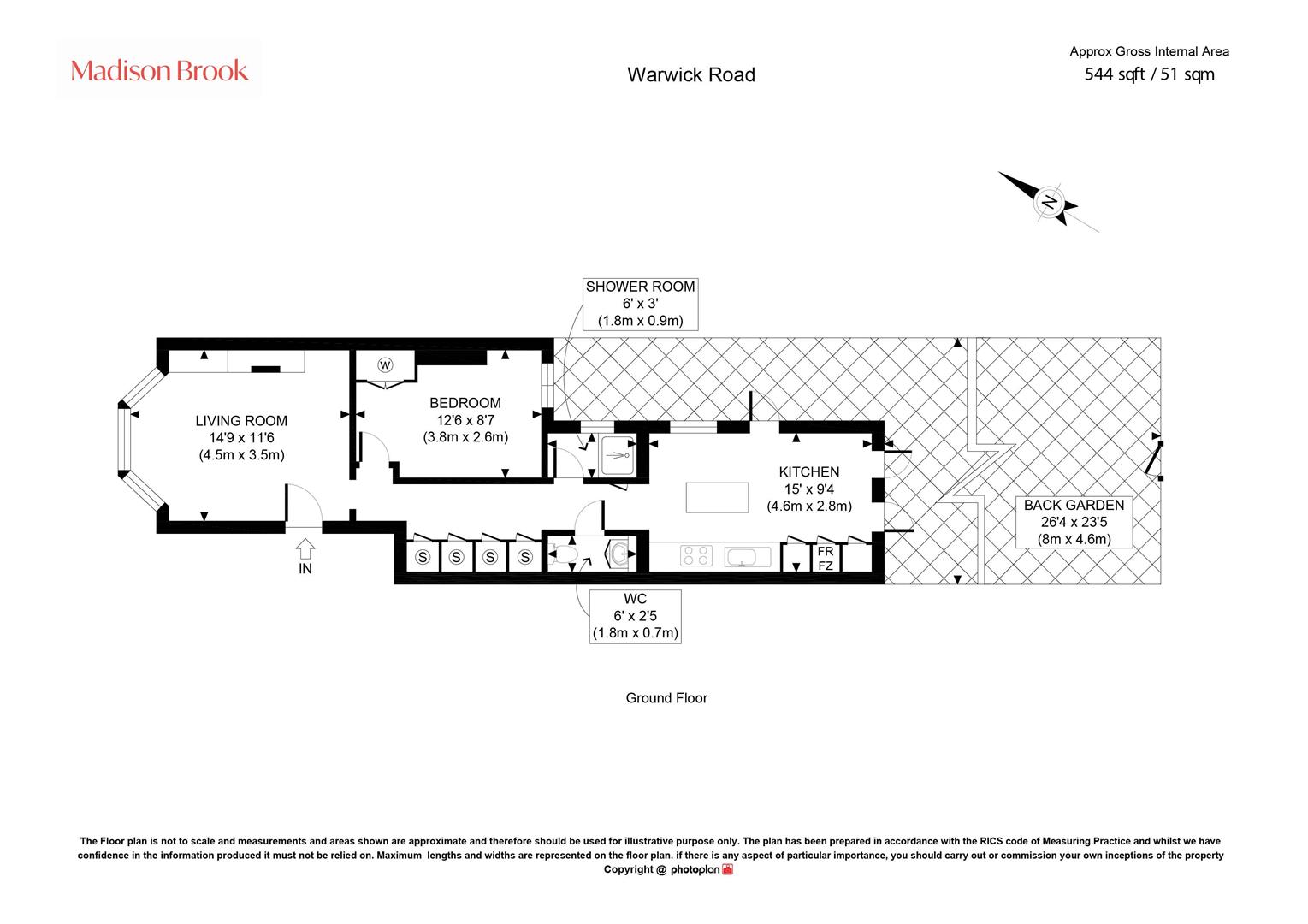 18A, Warwick Road, Hampton Wick floorplan
