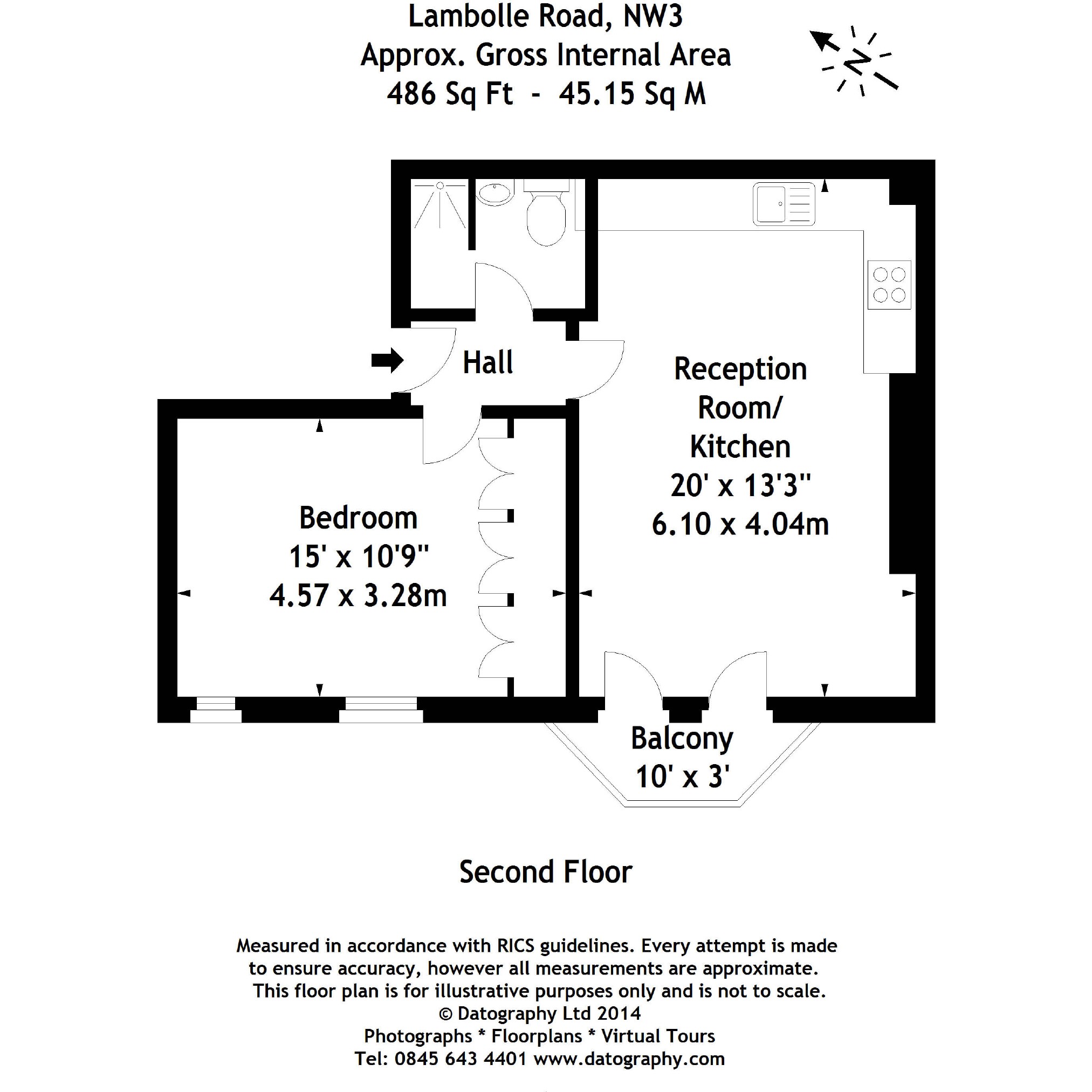 1 Bedrooms Flat to rent in Lambolle Road, Belsize Park, London NW3