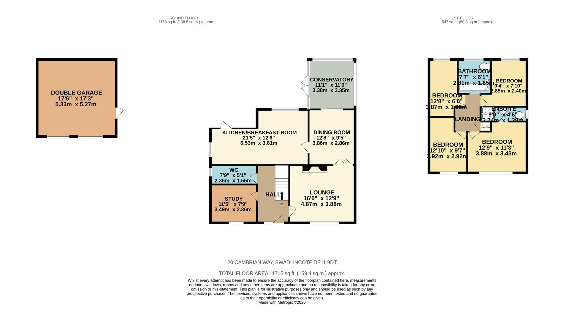 20, Cambrian Way, Swadlincote floorplan