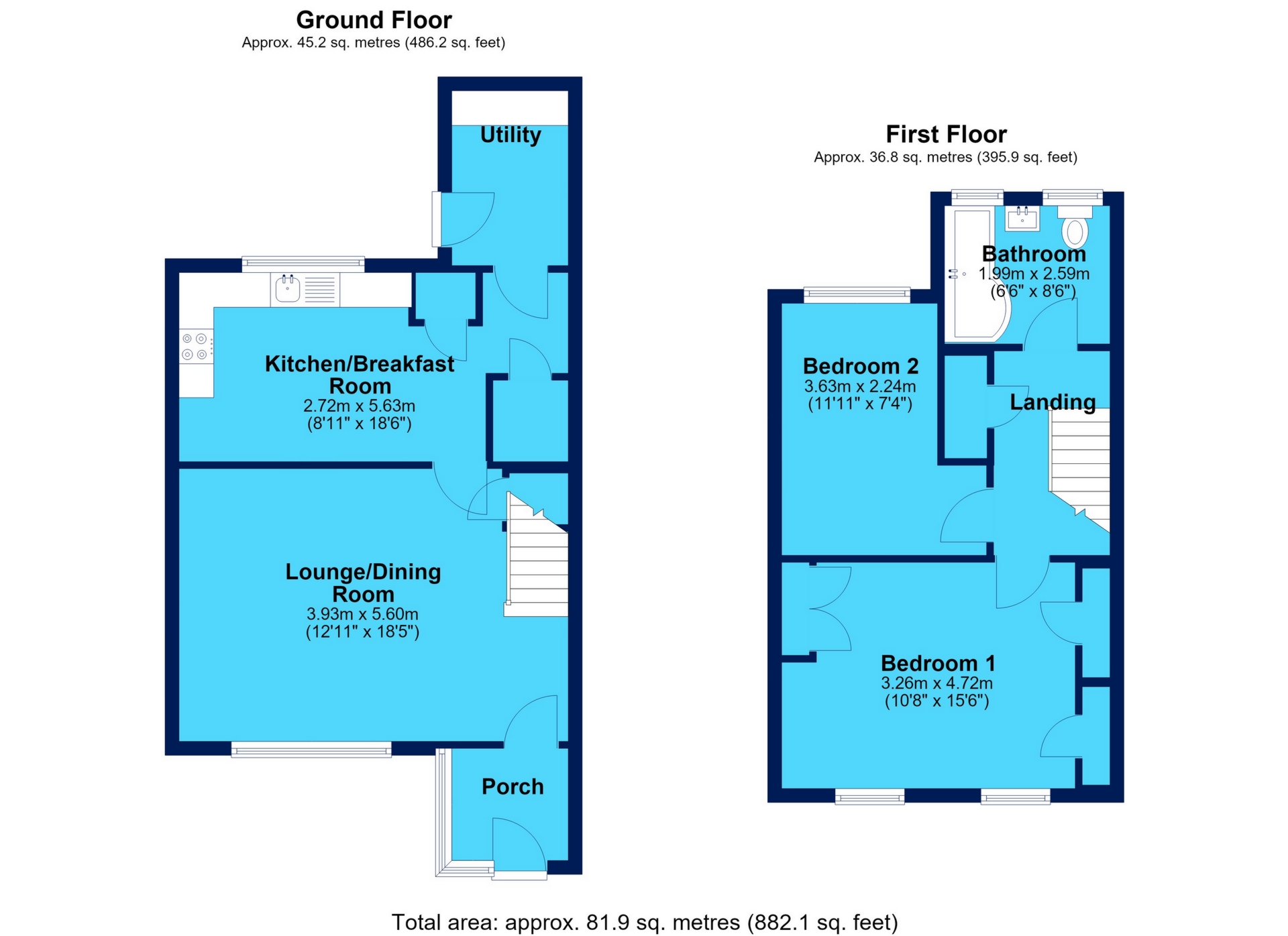 68, Glanystruth, Abertillery floorplan