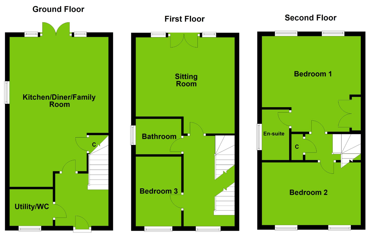 Larkspur Court, Wilkins Drive, Paignton TQ4, 3 bedroom end terrace