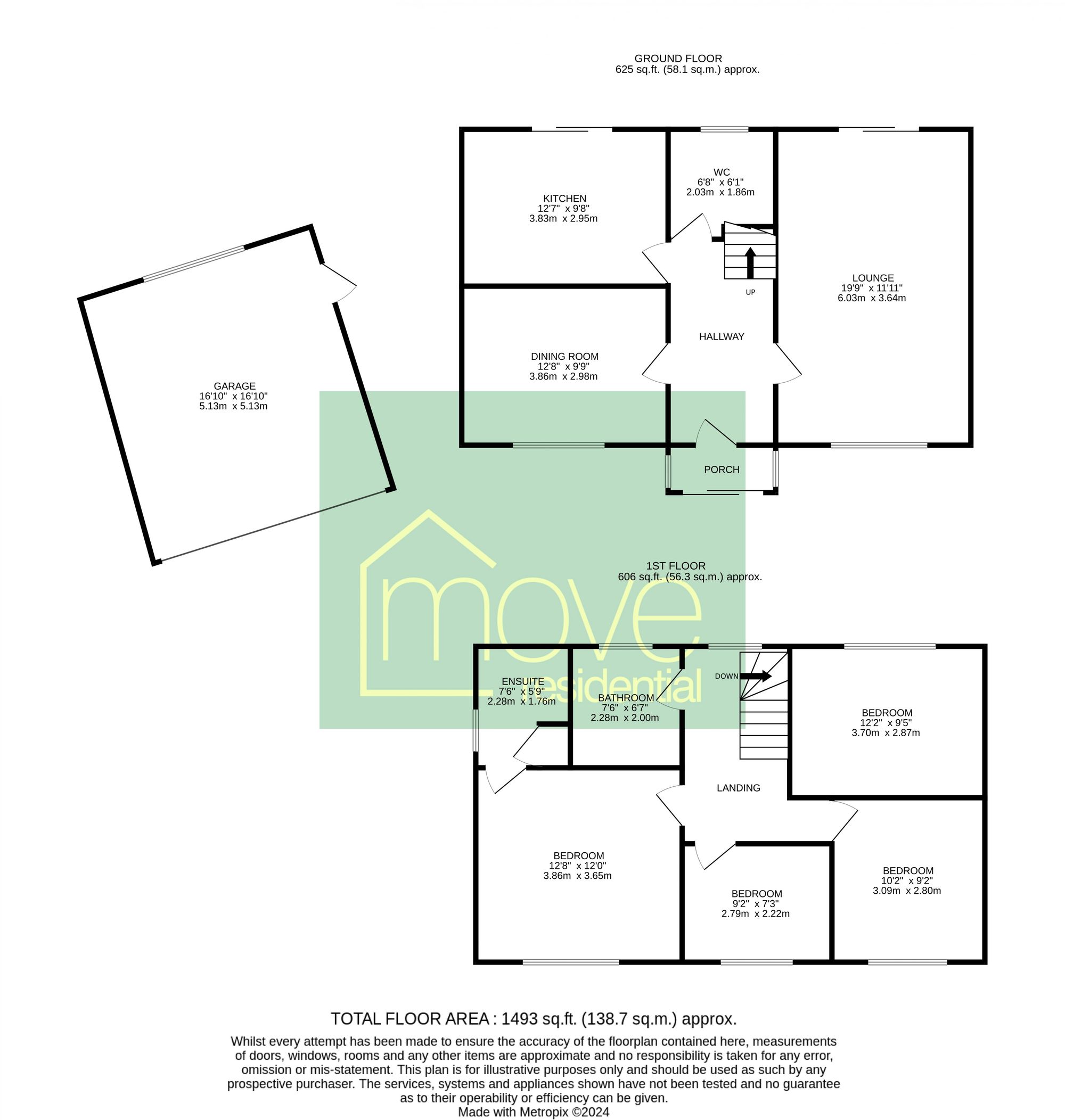 12 Carisbrooke Close, Wirral floorplan