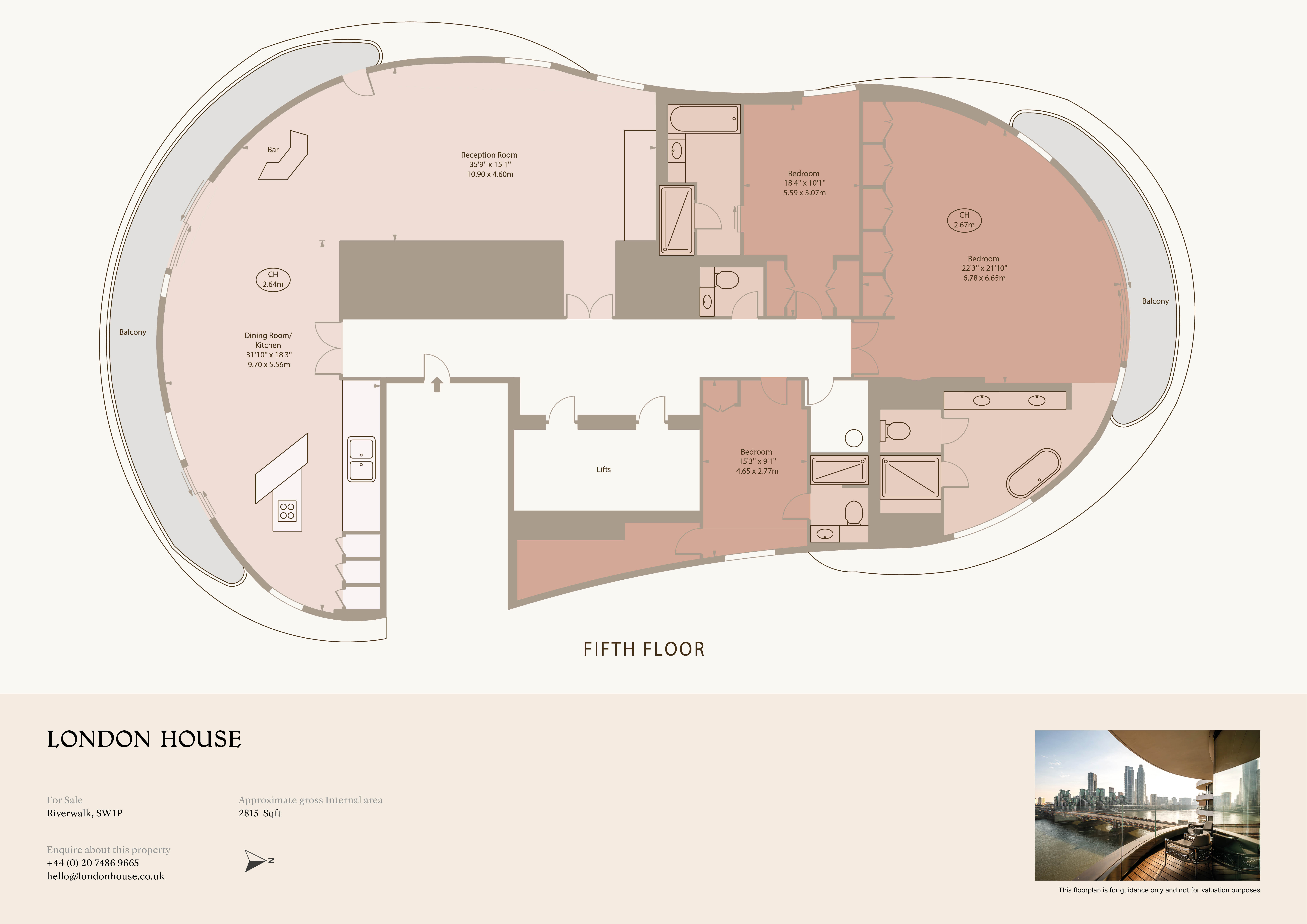 E501,, Riverwalk, Pimlico floorplan