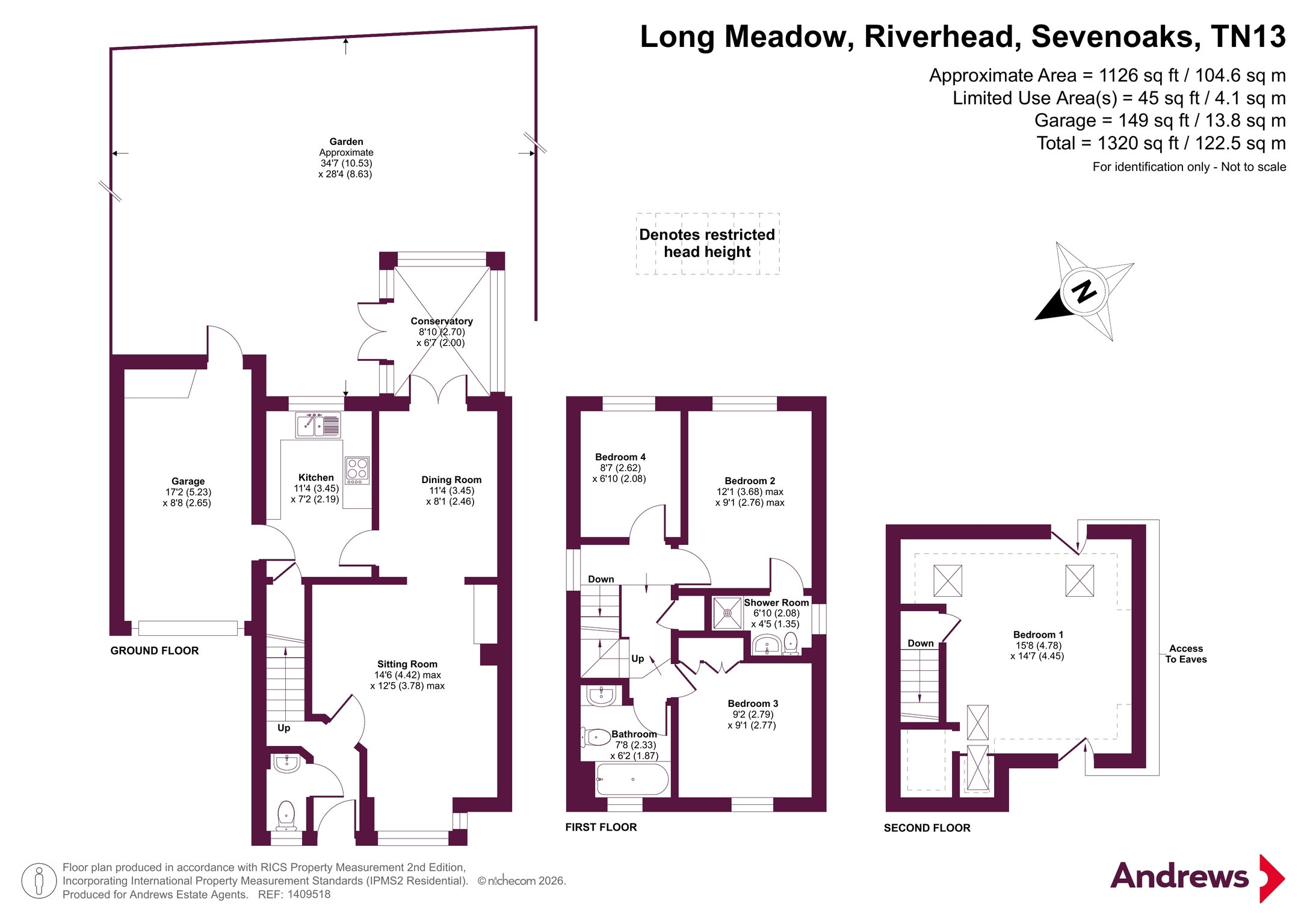 3, Long Meadow, Sevenoaks floorplan