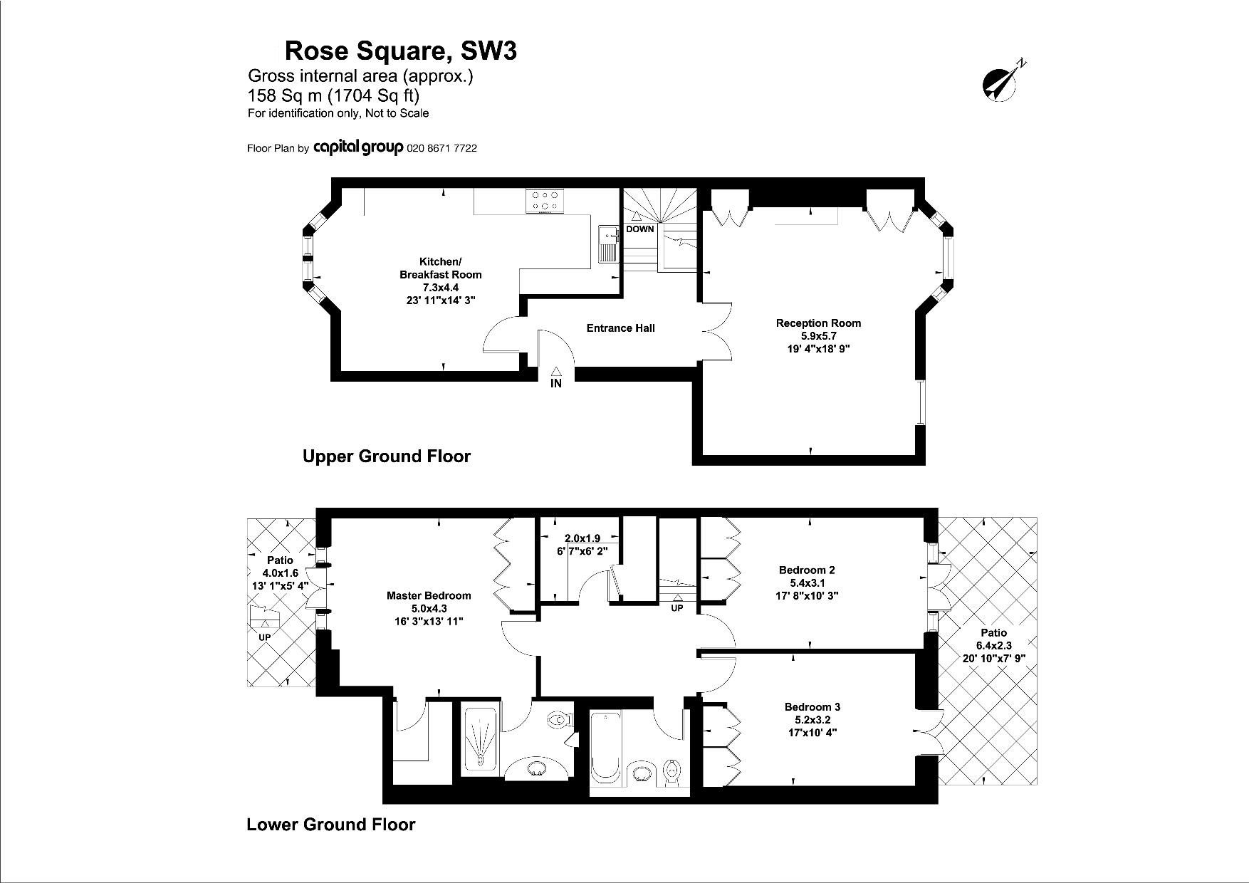 52, Rose Square, Chelsea floorplan