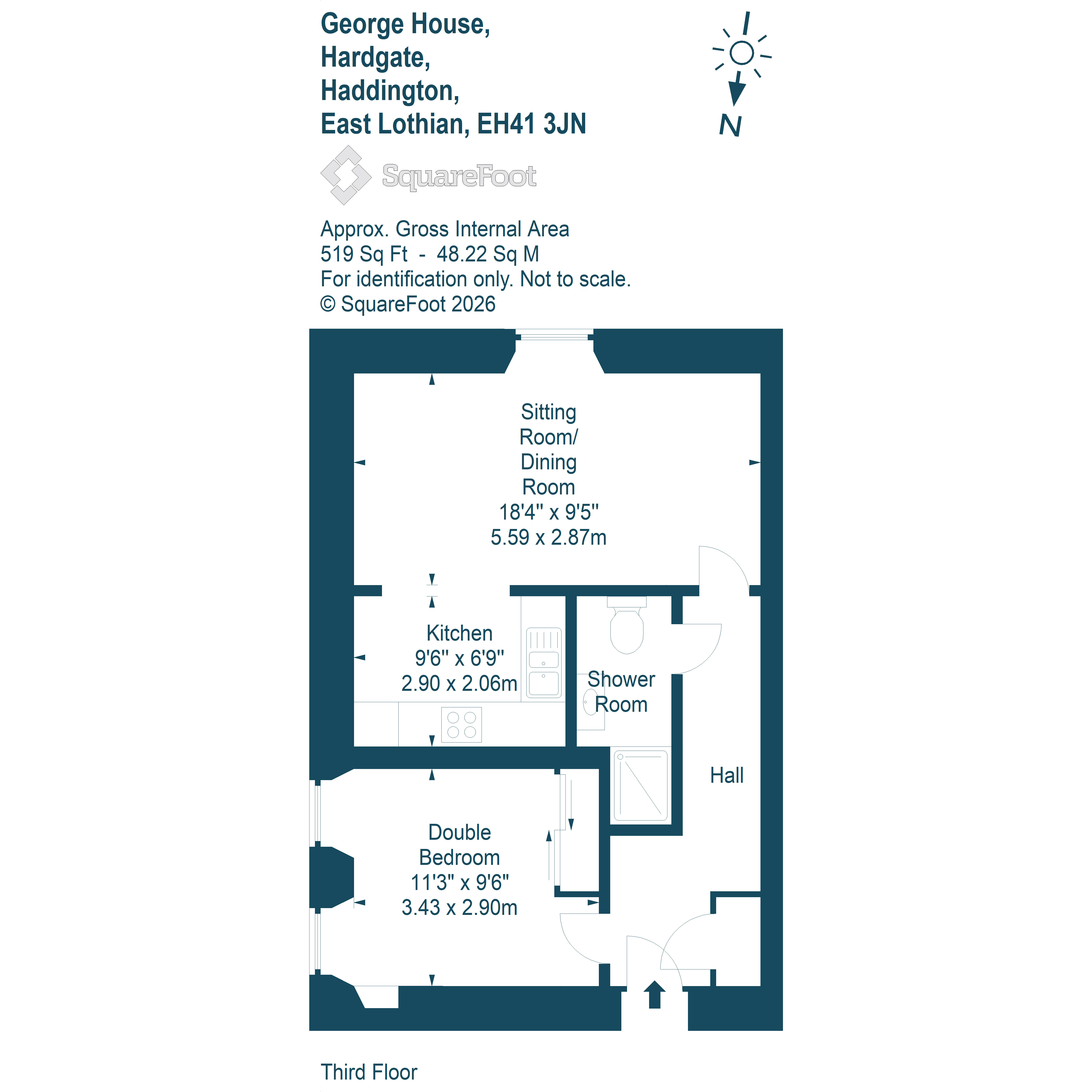 Flat 4, George House, 75 Hardgate, HADDINGTON floorplan