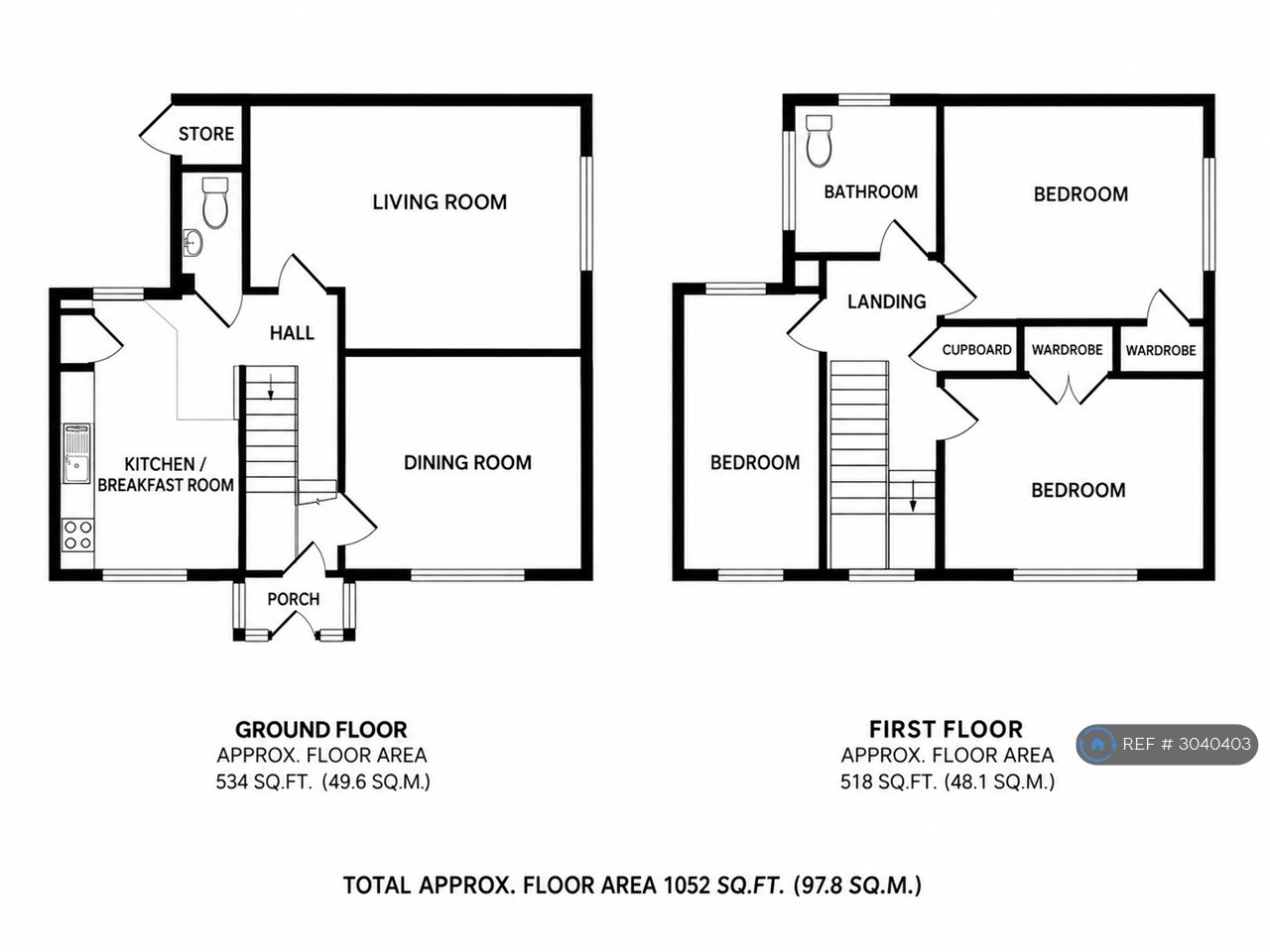 Woodbridge Lane, Romford floorplan