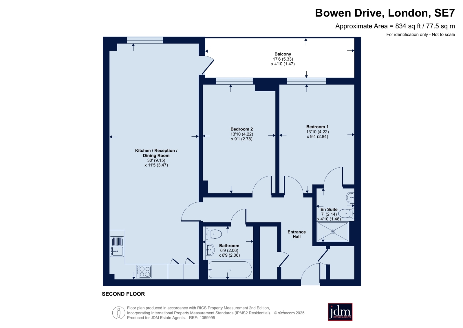 Flat 203, Dillon House, 5, Bowen Drive, London floorplan