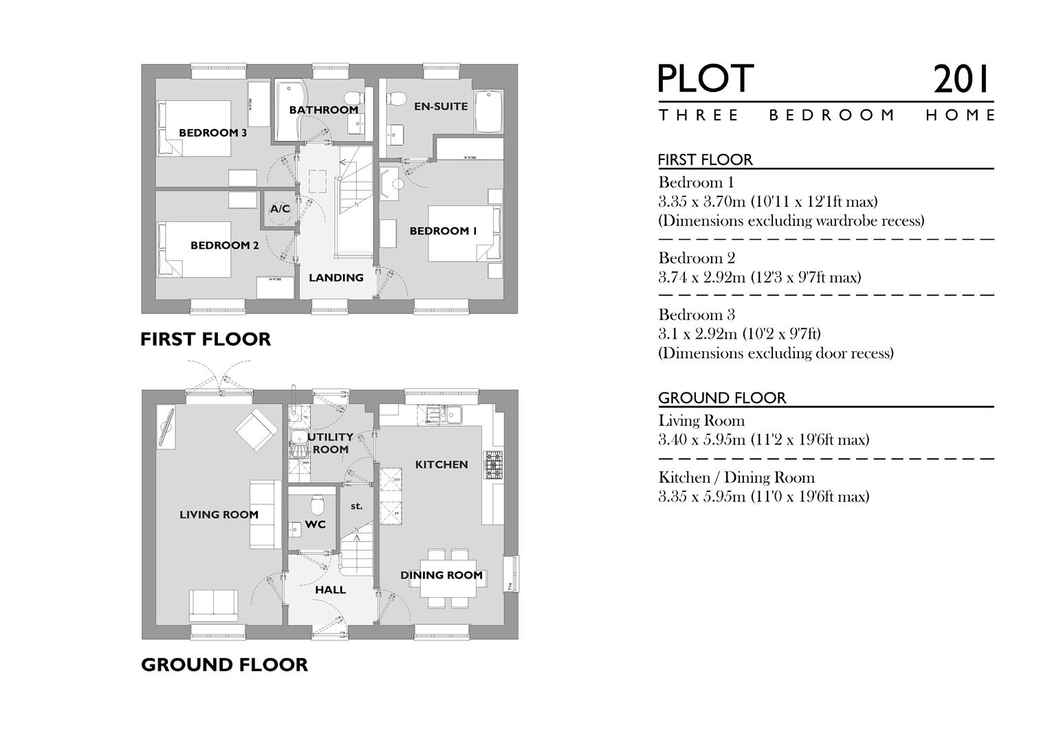 Plot 201, 6 Tumulus Lane, Weymouth floorplan