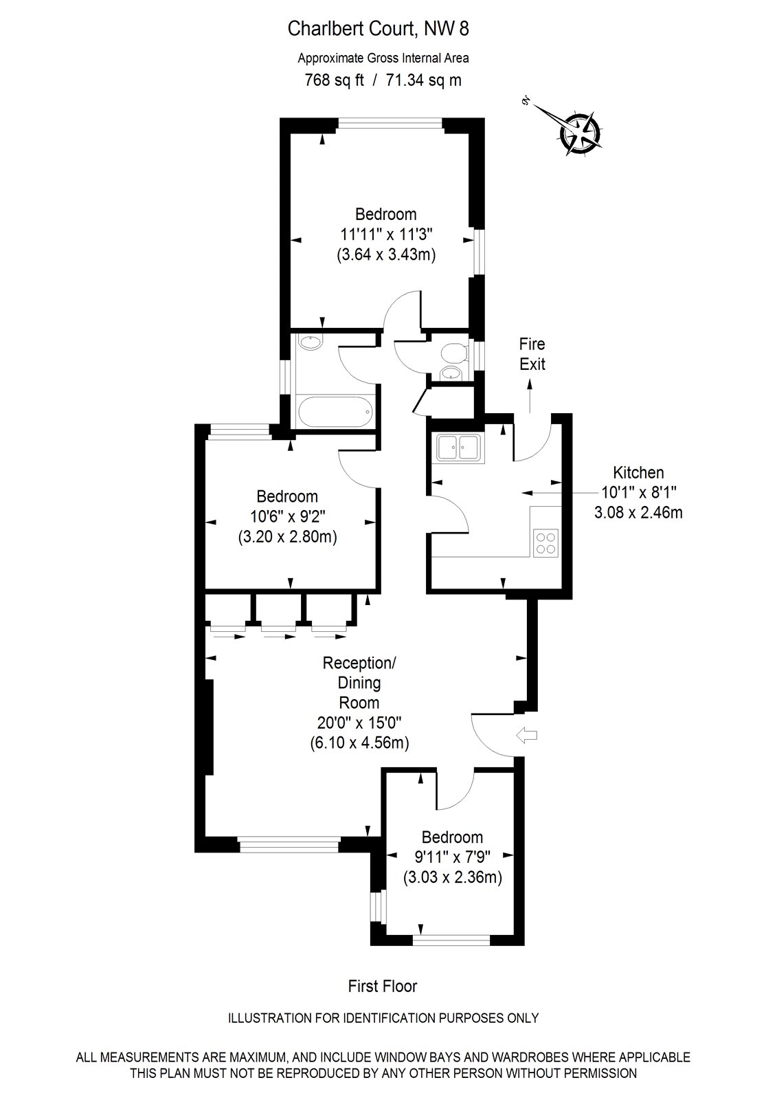 3 Bedrooms Flat to rent in Charlbert Court, Charlbert Street, London NW8