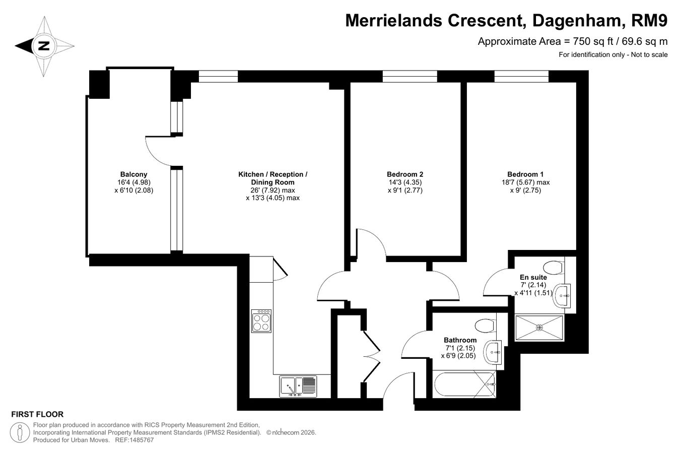 1, Batts House, Dagenham floorplan