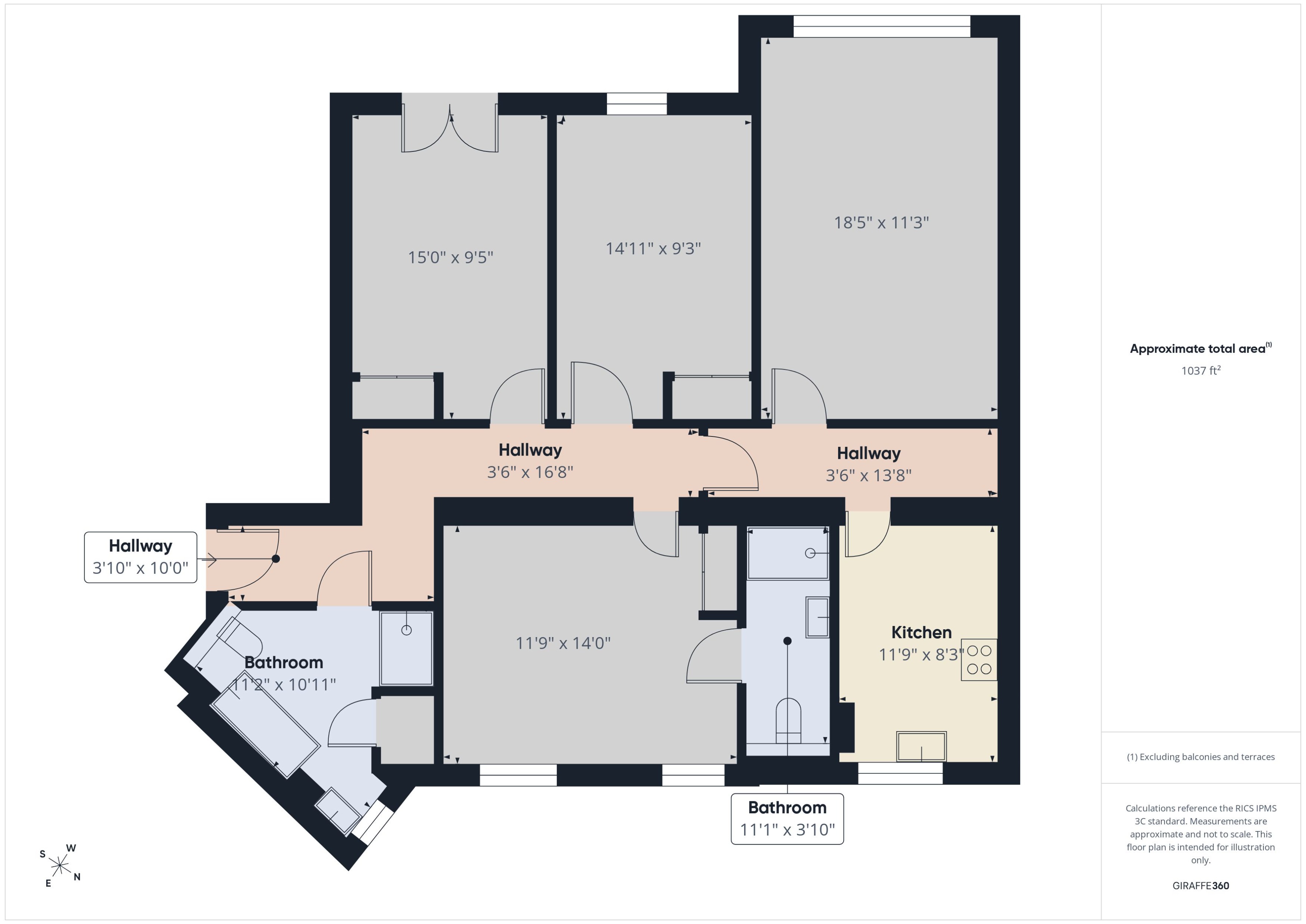 302, 2, Townsend Way, Birmingham floorplan