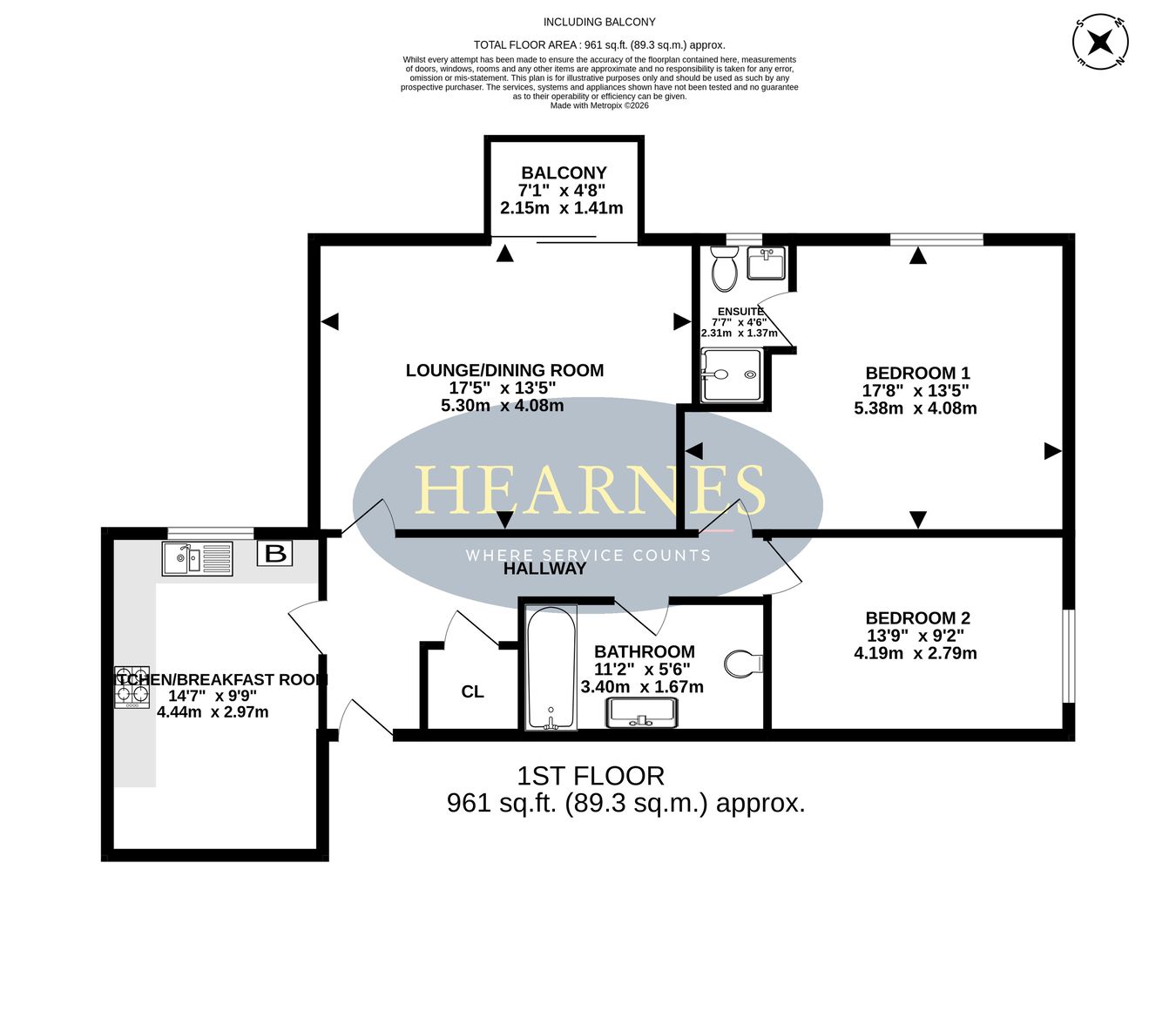 Flat 8 Grandier Court, Sandecotes Road, Poole floorplan