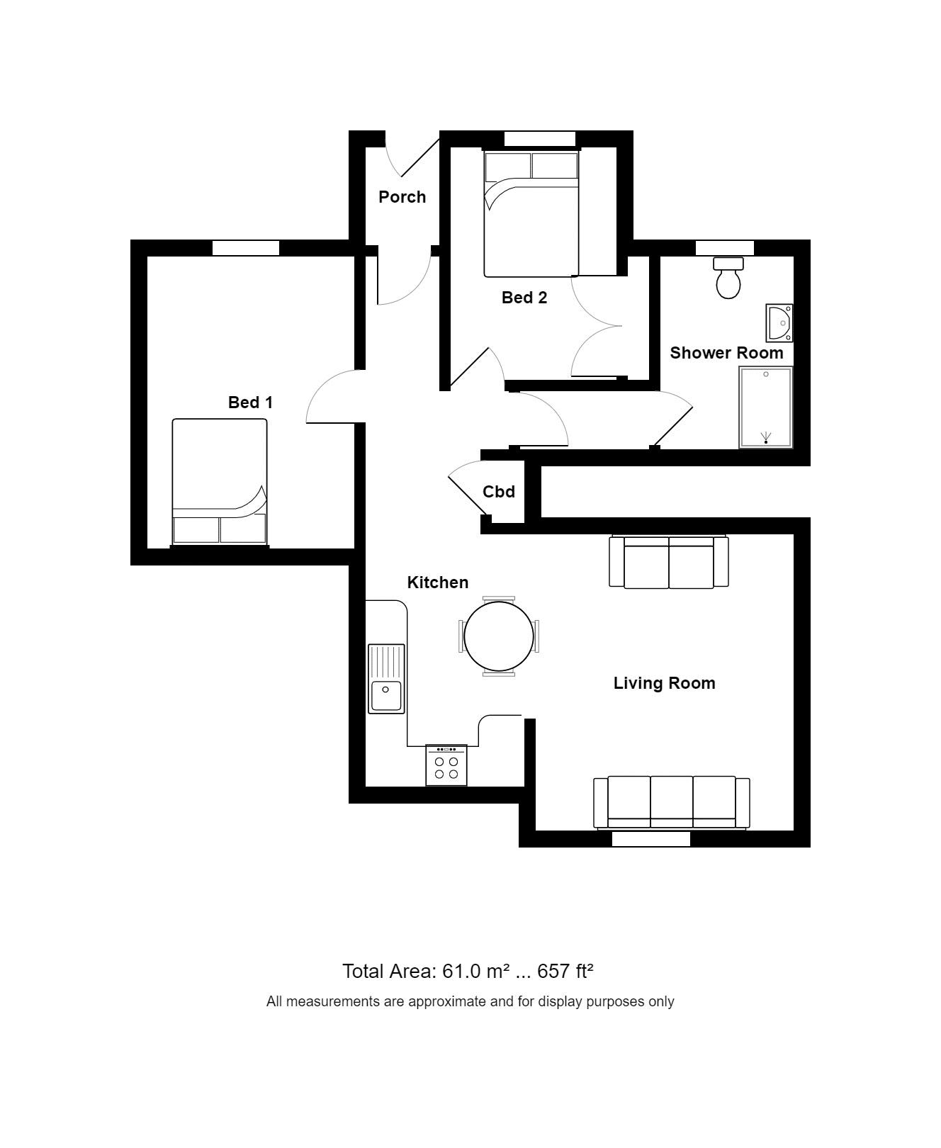 Lower Queens Road, Clevedon, North Somerset BS21, 2 bedroom flat for