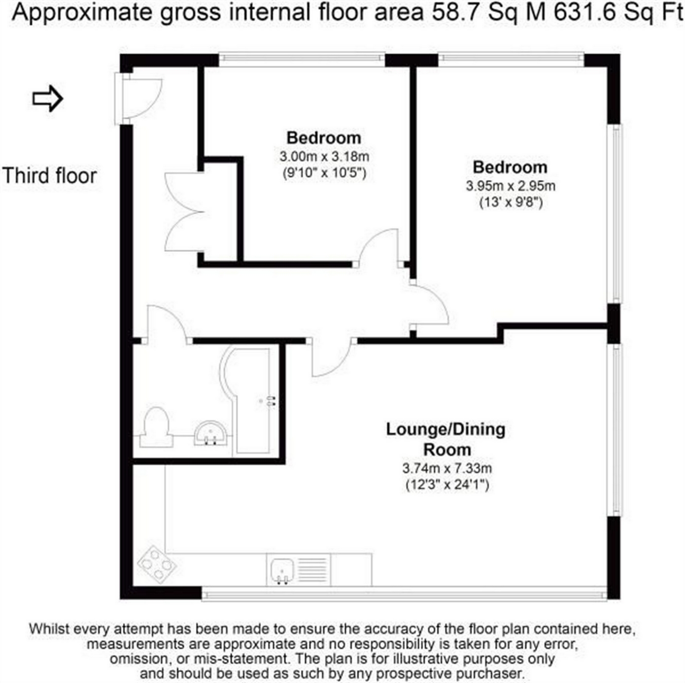 2 Bedrooms Flat for sale in Bridge Court, Bridge Street, Walton-On-Thames, Surrey KT12