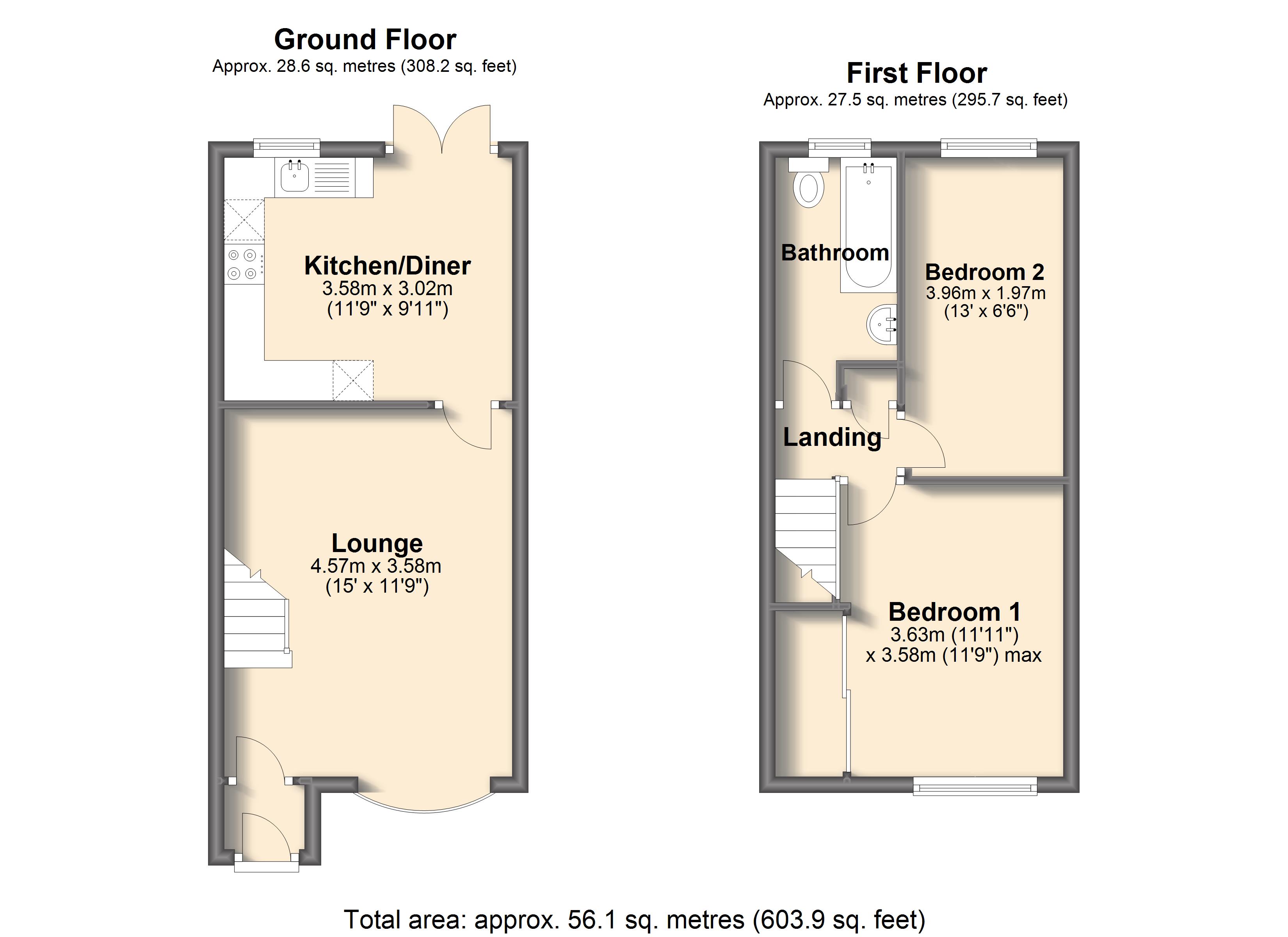 2 Bedrooms Semi-detached house for sale in Darwent Road, Chesterfield S41