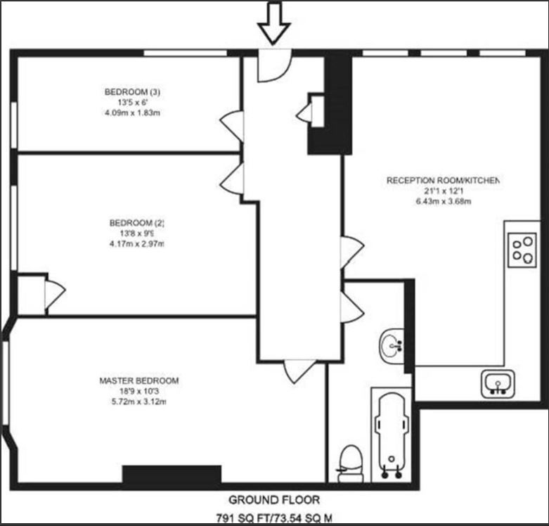 3 Bedrooms Flat to rent in Mount View Road, London N4