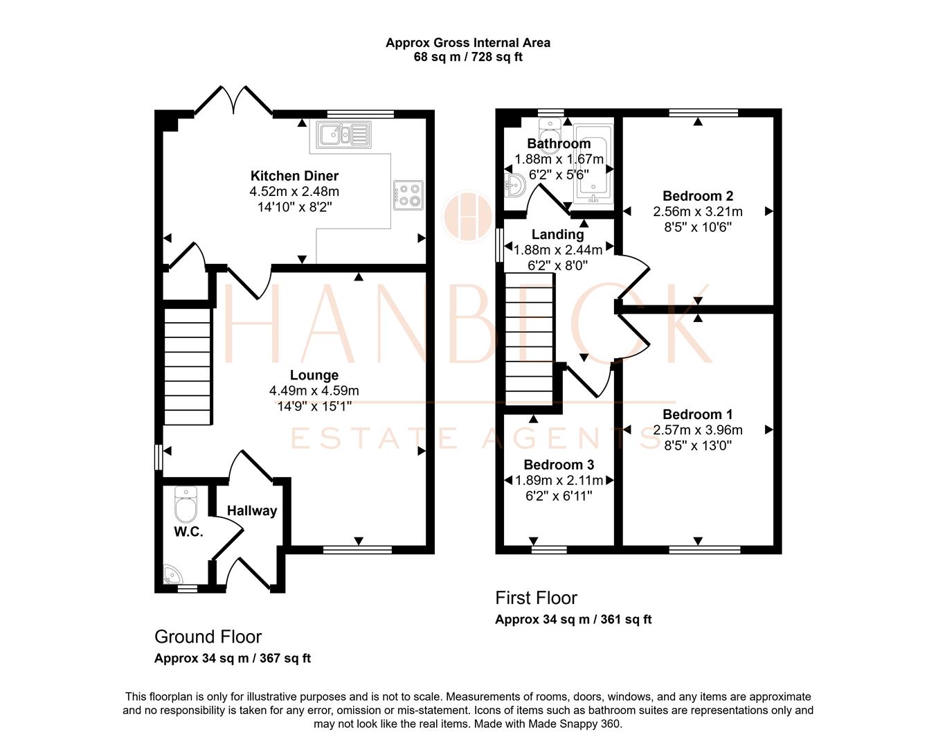 19, Acasta Way, Hull floorplan