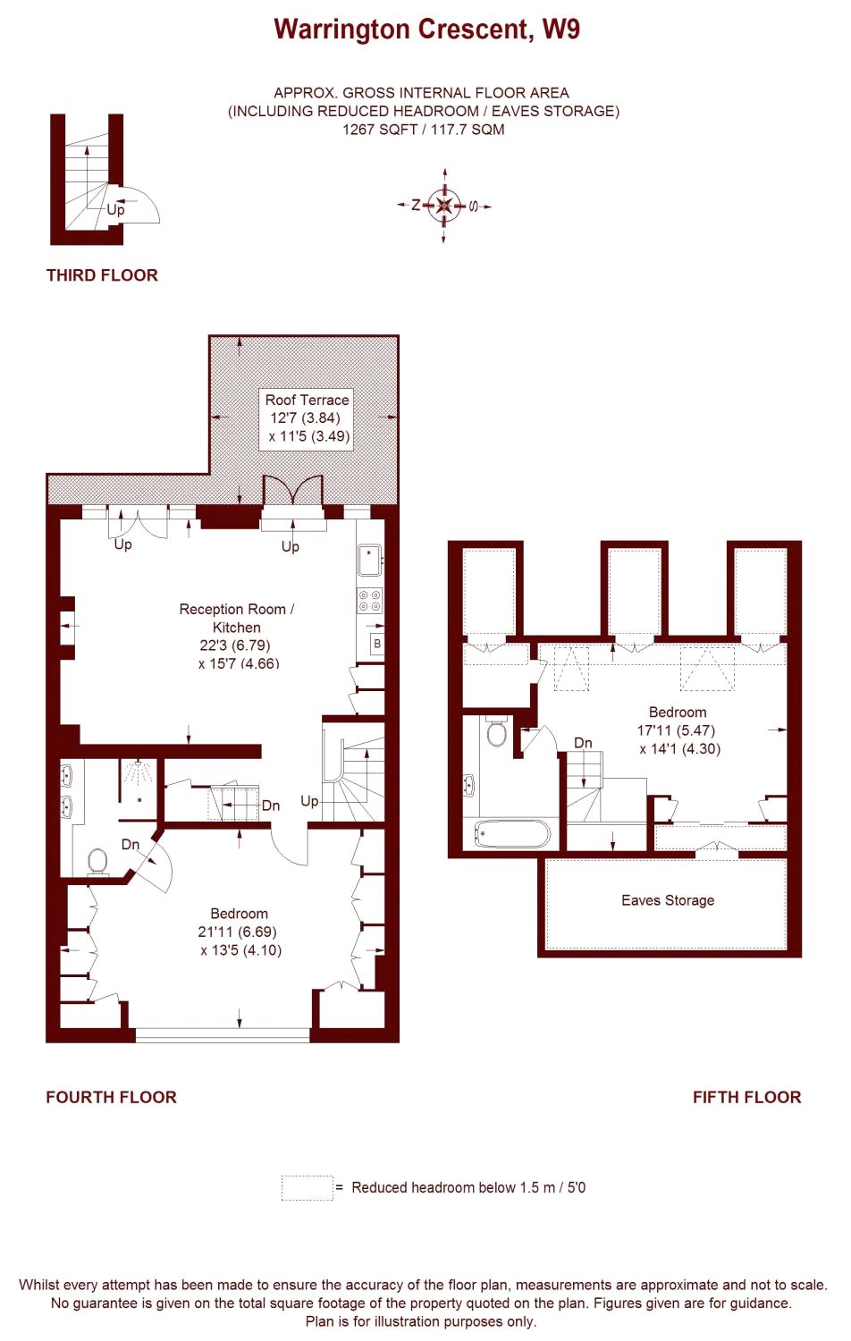2 Bedrooms Maisonette to rent in Warrington Crescent, London W9