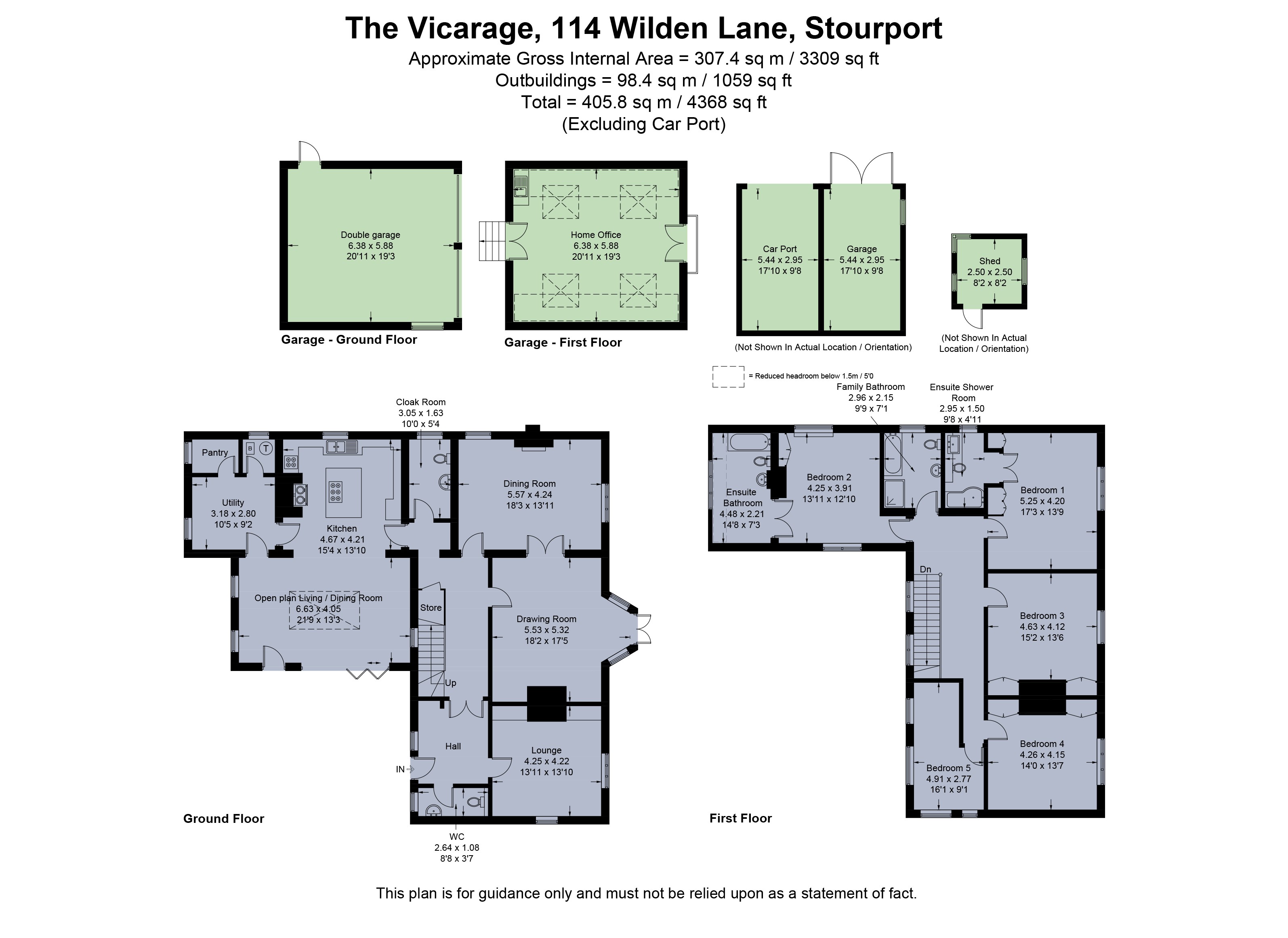 The Old Vicarage, 114, Wilden Lane, Worcestershire floorplan