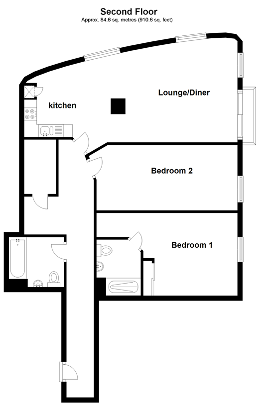 2 Bedrooms Flat for sale in Trafalgar Gardens, Three Bridges, Crawley, West Sussex RH10