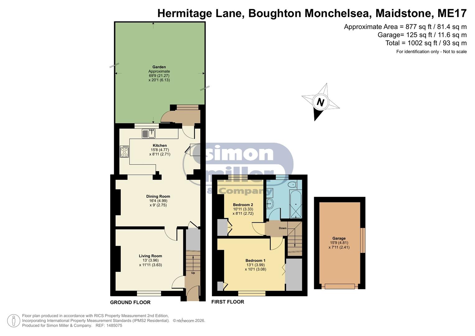 2 Lewis Row Cottages, Hermitage Lane, Maidstone floorplan