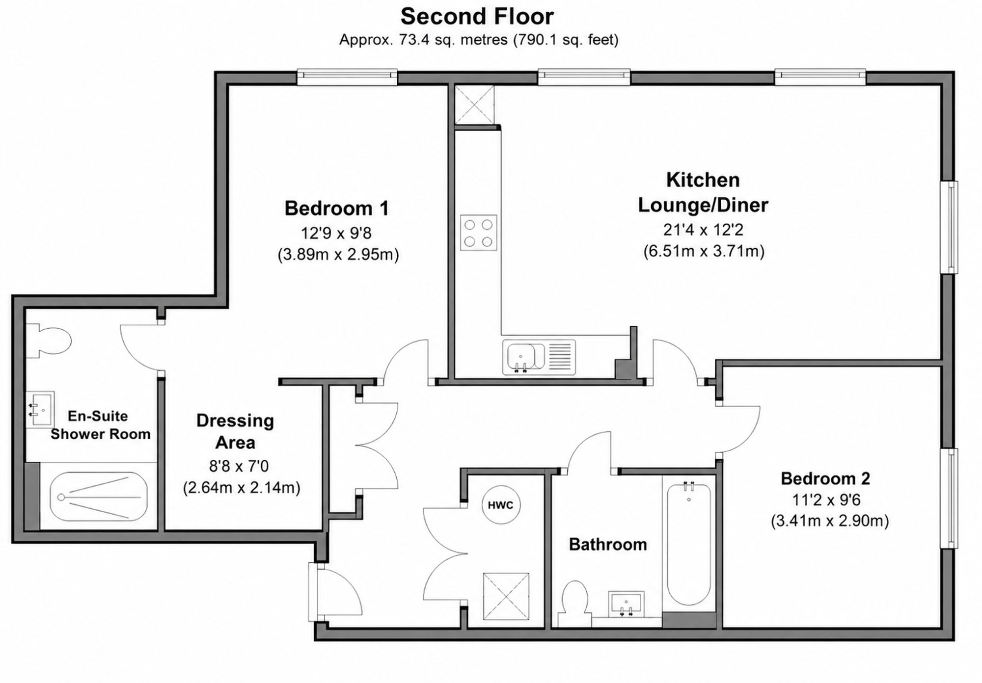 Flat 9, 1 Manley Boulevard, Snodland floorplan