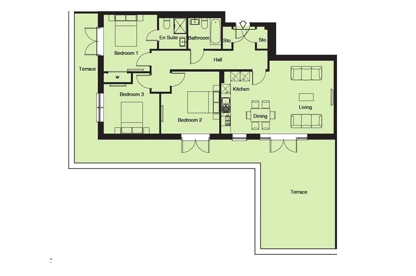 3 Bedrooms Flat for sale in The Fitzroy Collection, Old Bracknell Lane West, Bracknell RG12