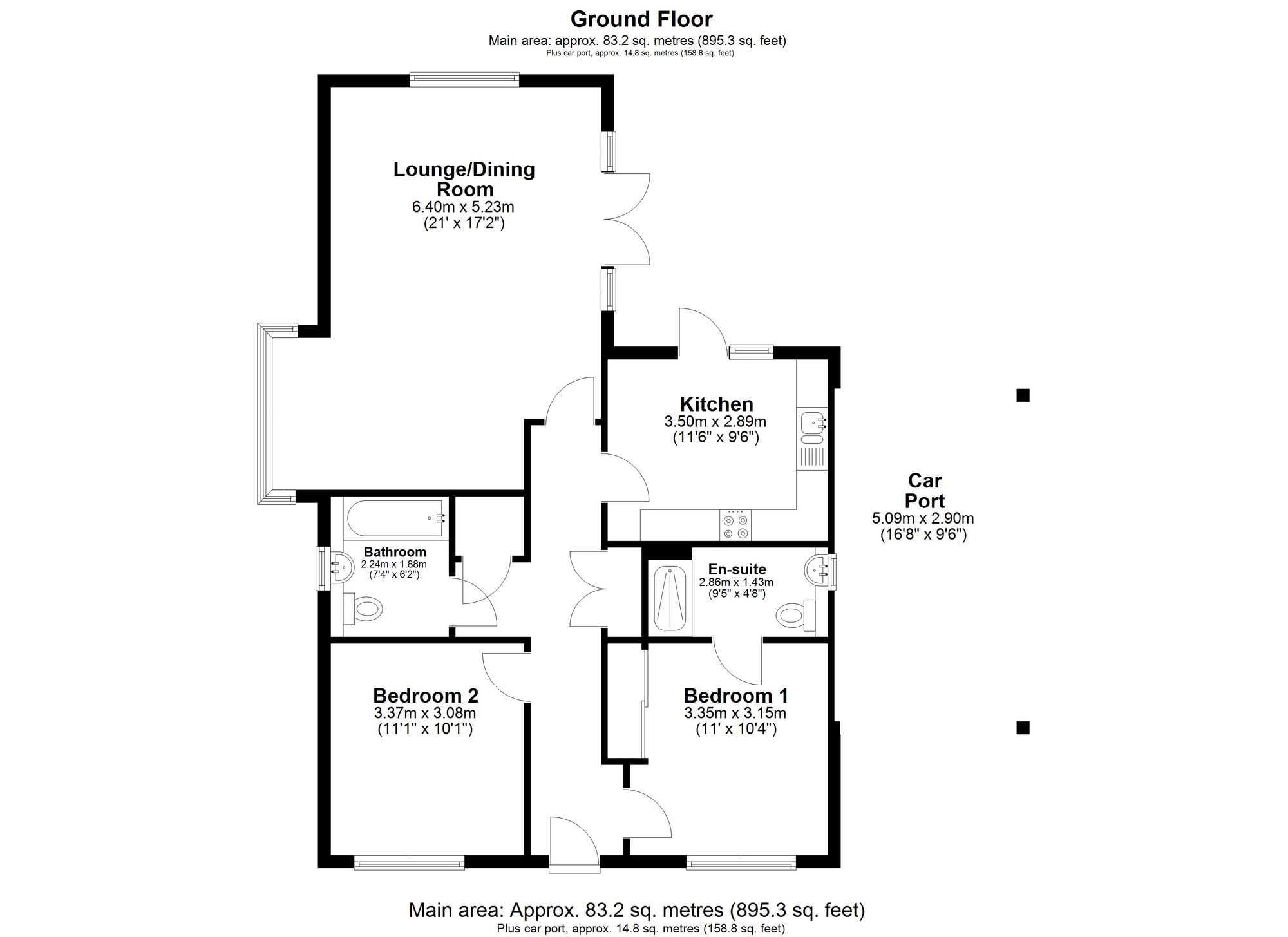 1 West Croft, Royston floorplan