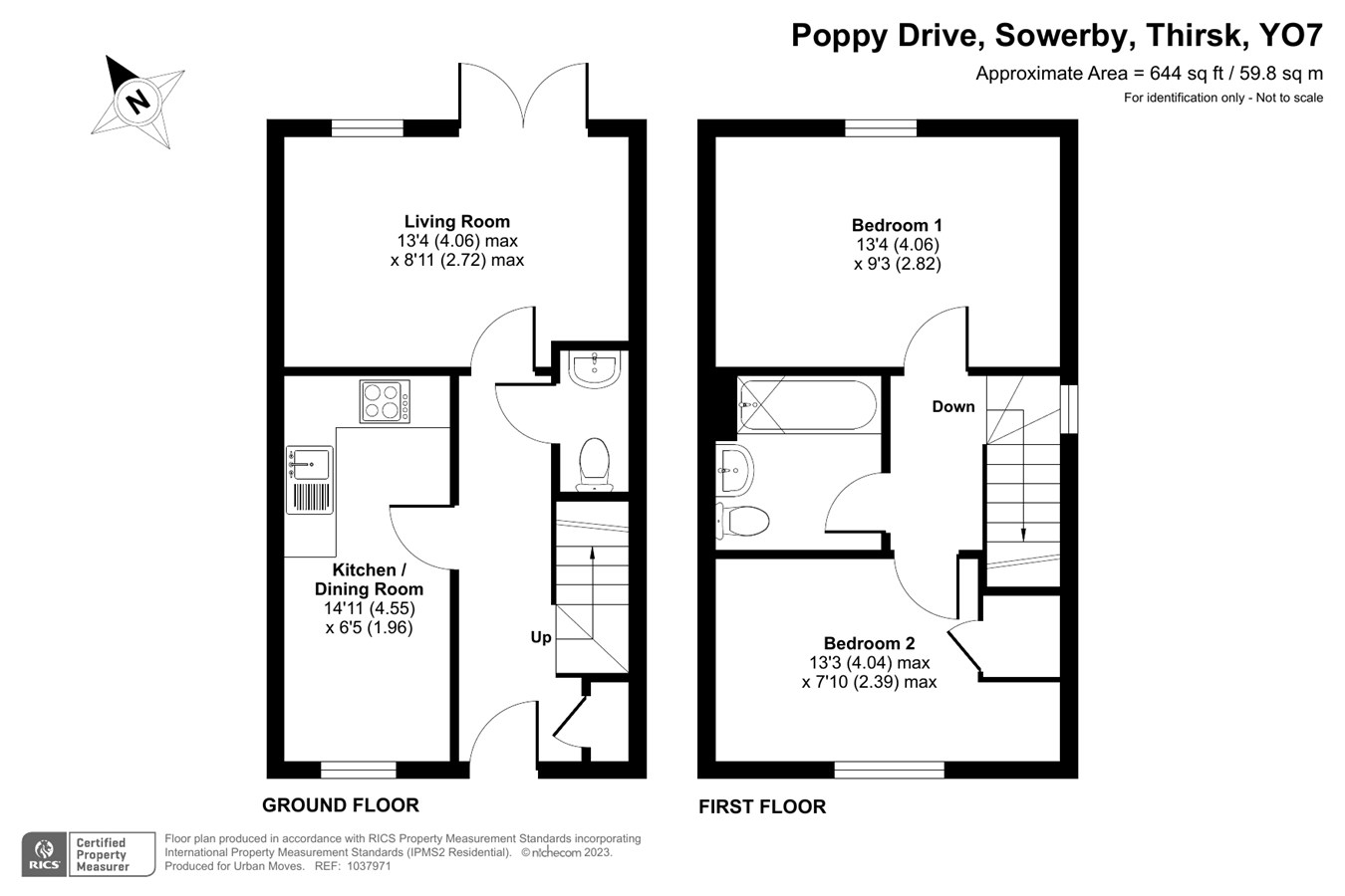 Poppy Drive, Sowerby, Thirsk YO7, 2 bedroom semidetached house for