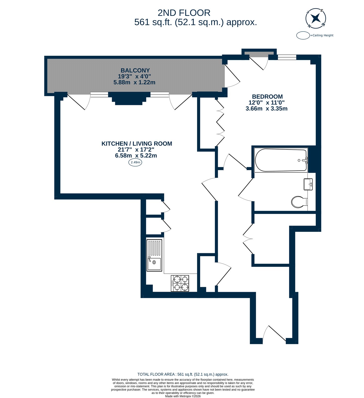 Apartment 204, 1, Espalier Gardens, London floorplan