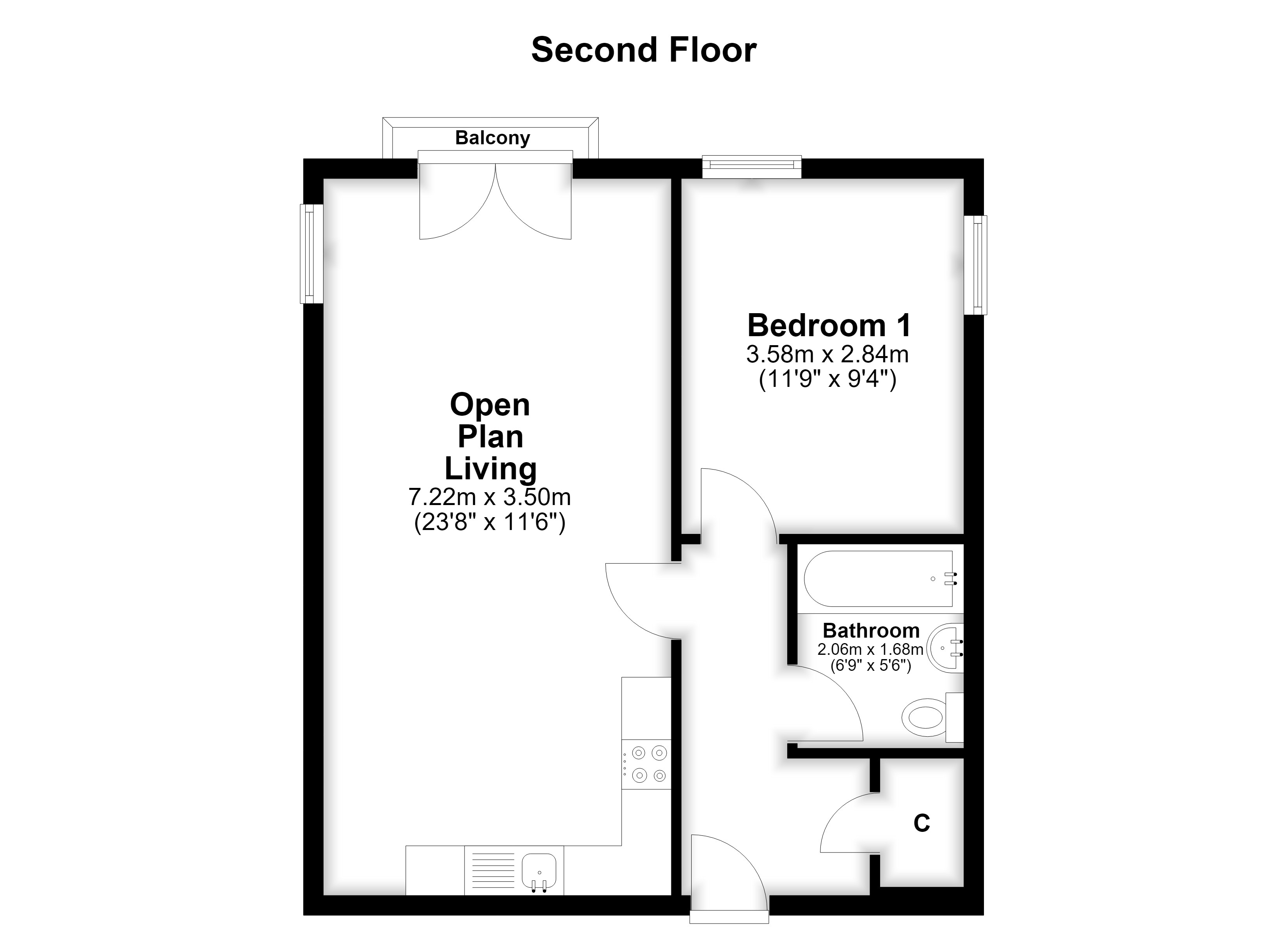 Flat 23 Wharf House,, West Street, Erith floorplan