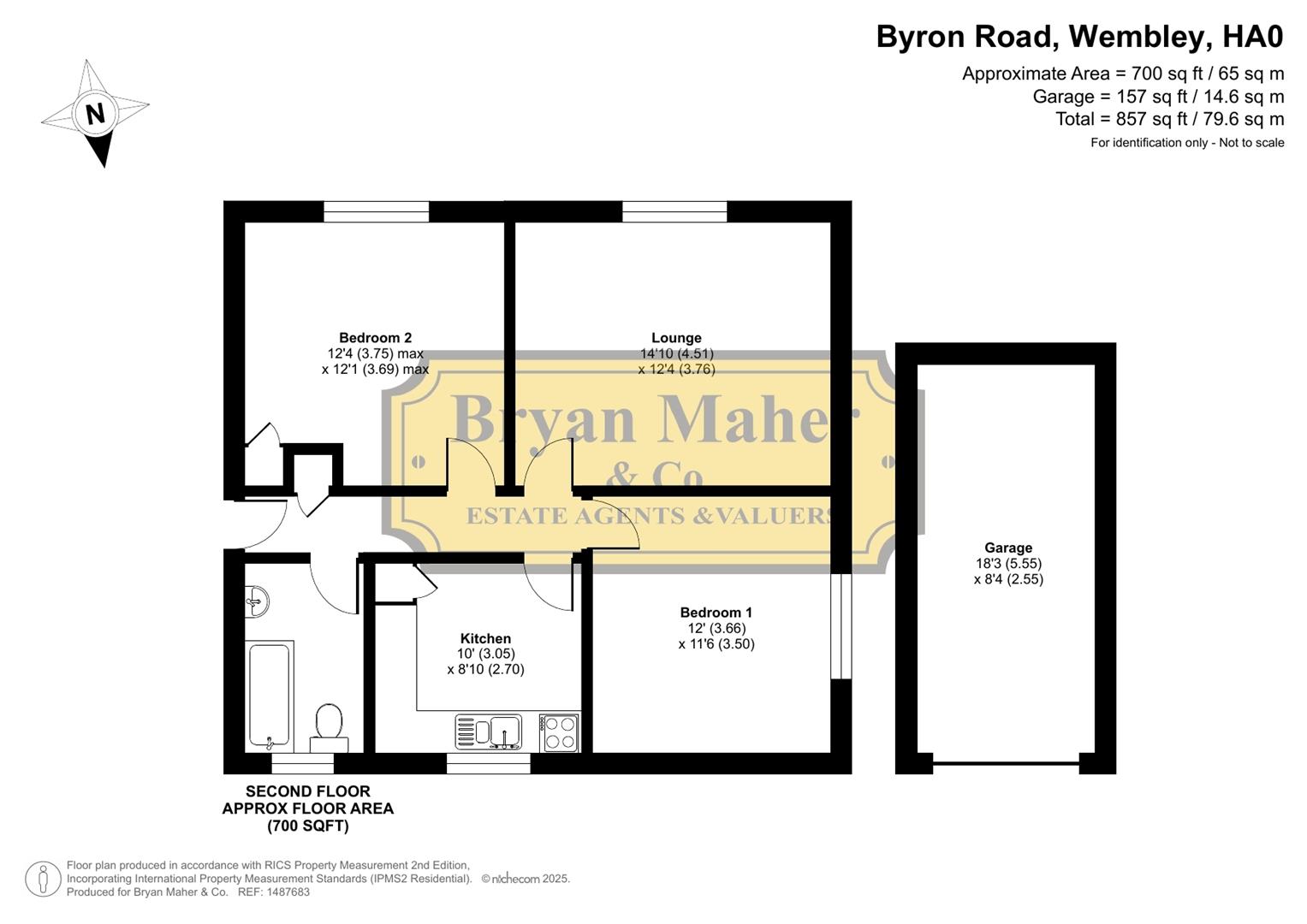 15 Garden Court, Byron Road, Wembley floorplan