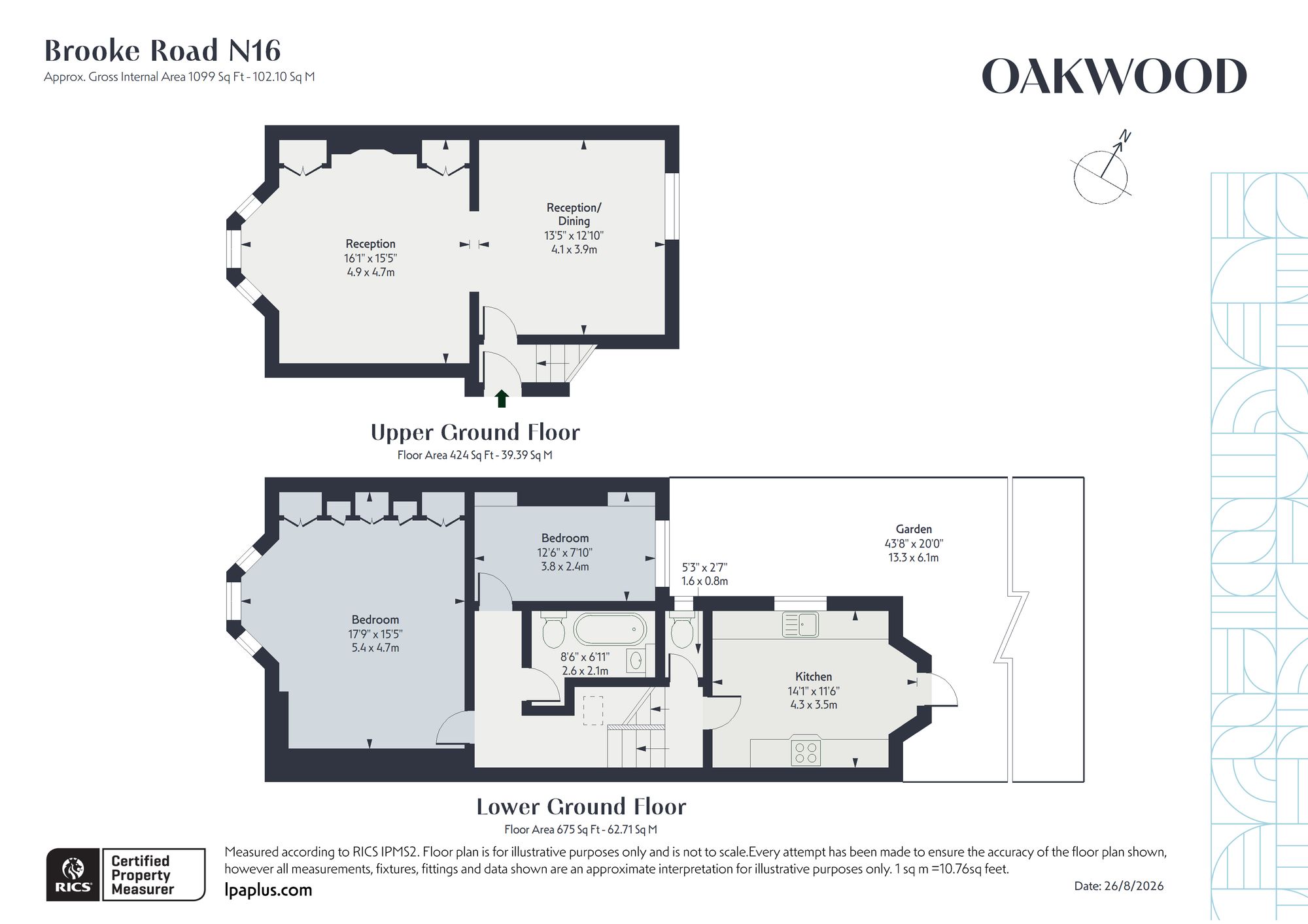 Garden Flat, 135 Brooke Road, London floorplan